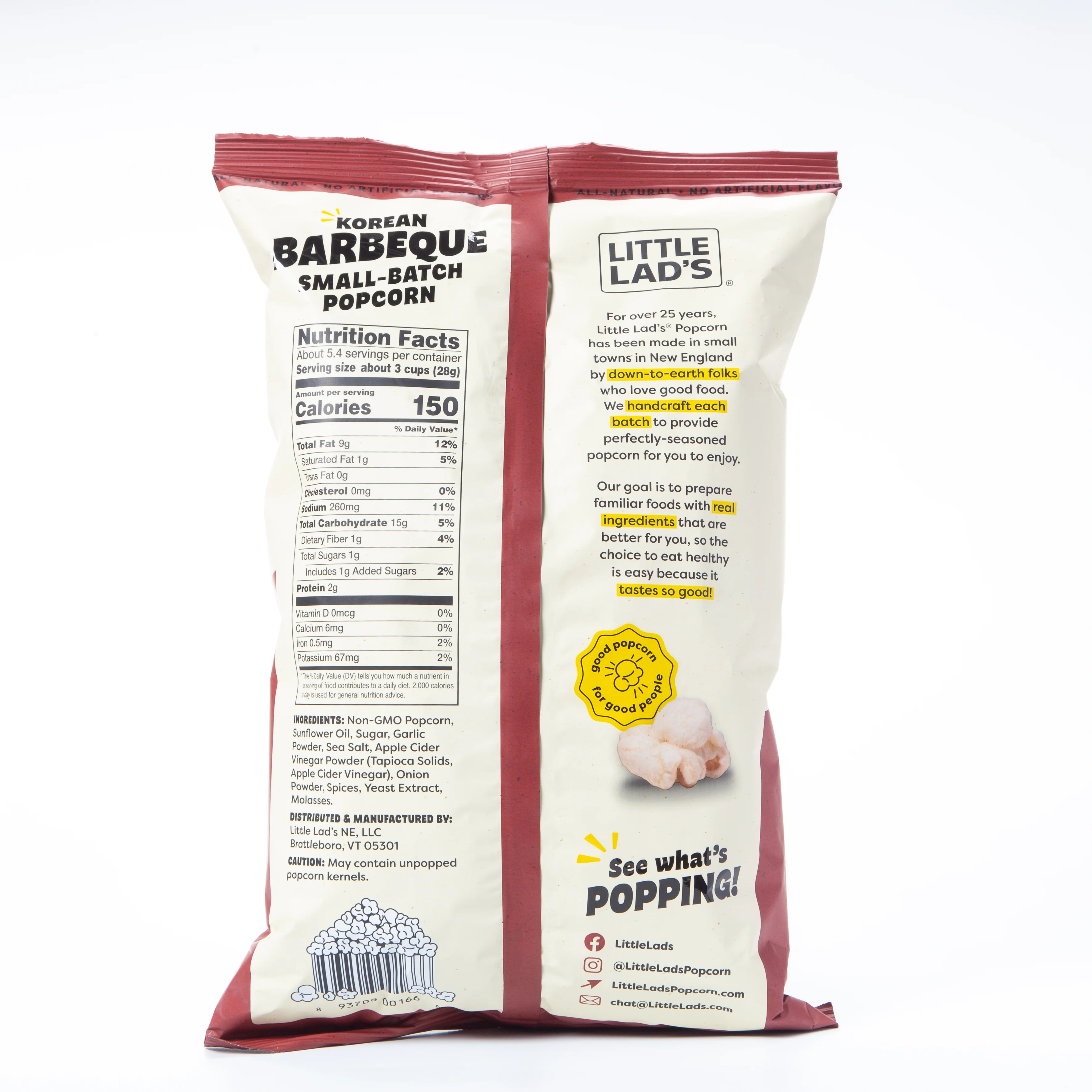 Little Lad's Korean Barbeque Popcorn 153g - Image 2