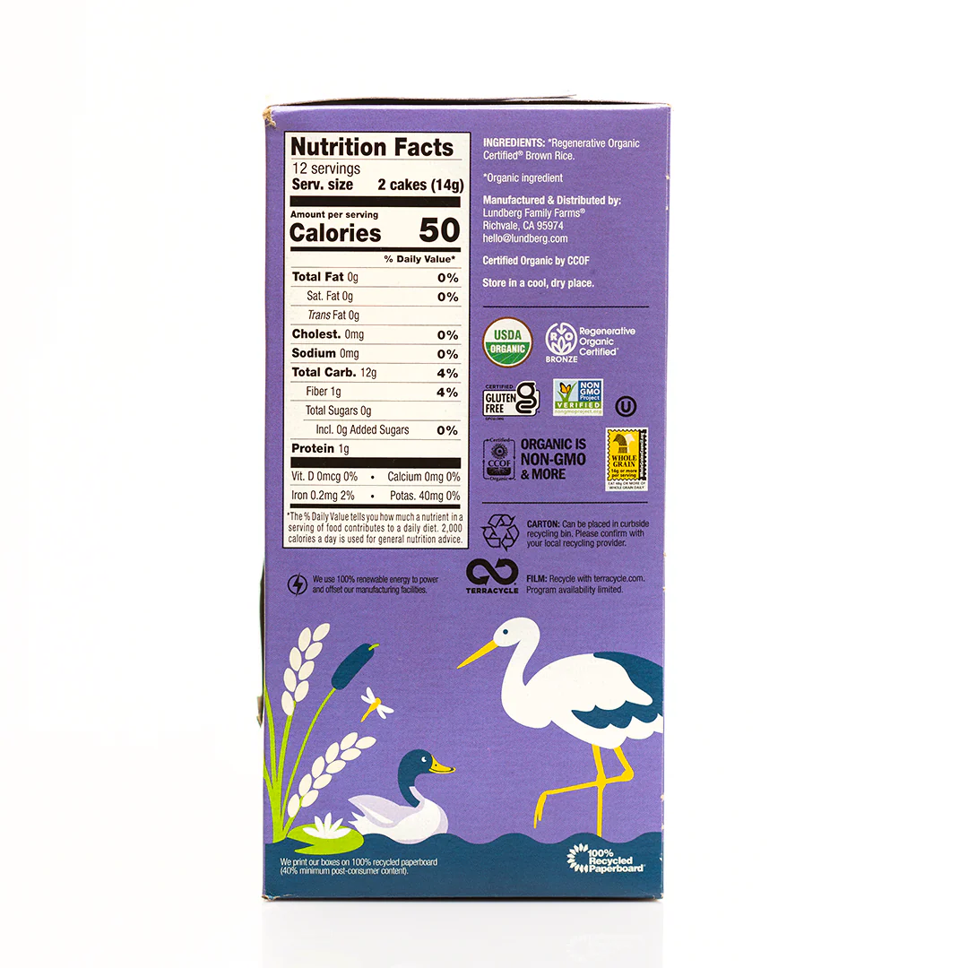 Lundberg Organic Thin Stackers Brown Rice 168g - Image 4