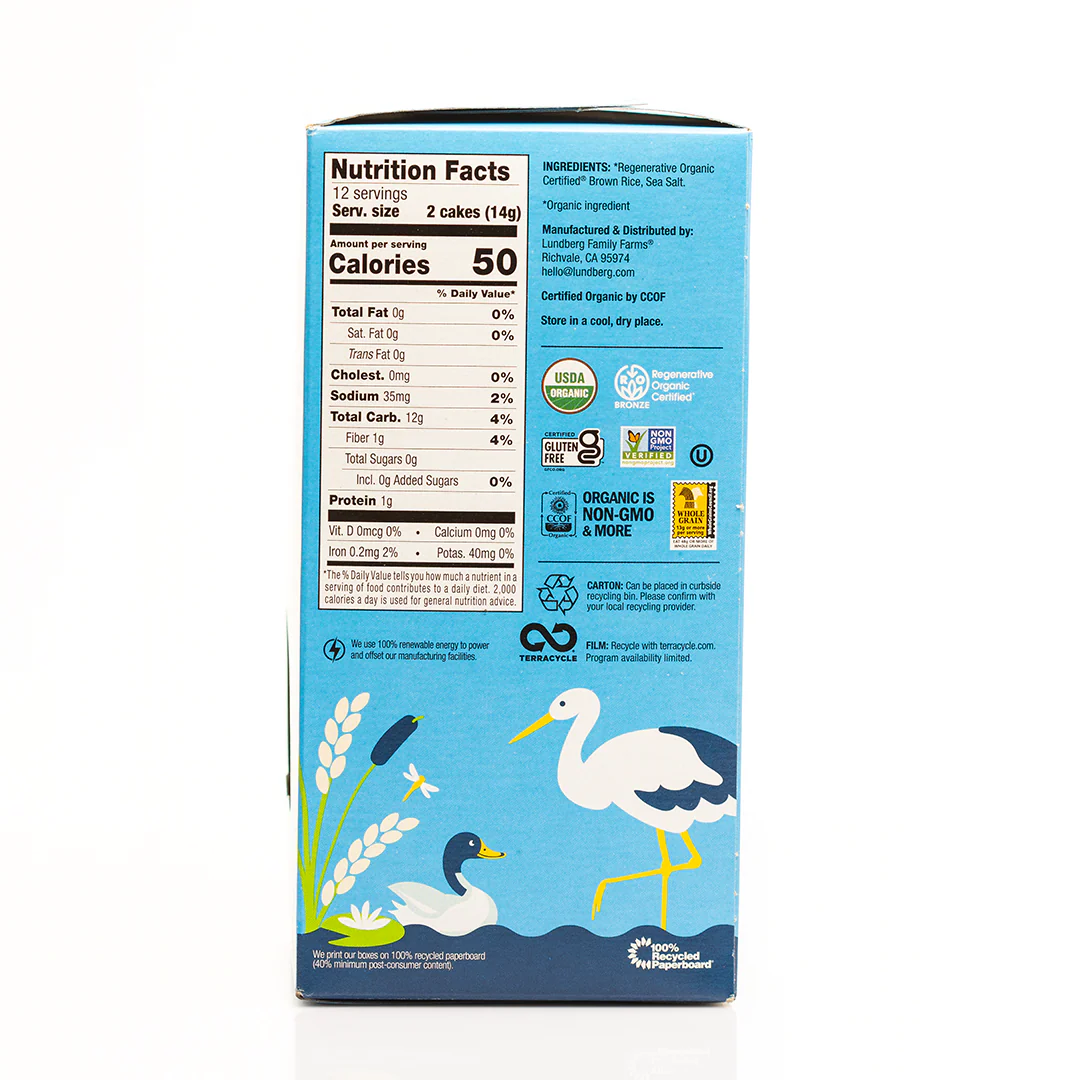 Lundberg Organic Thin Stackers Brown Rice 168g - Image 2