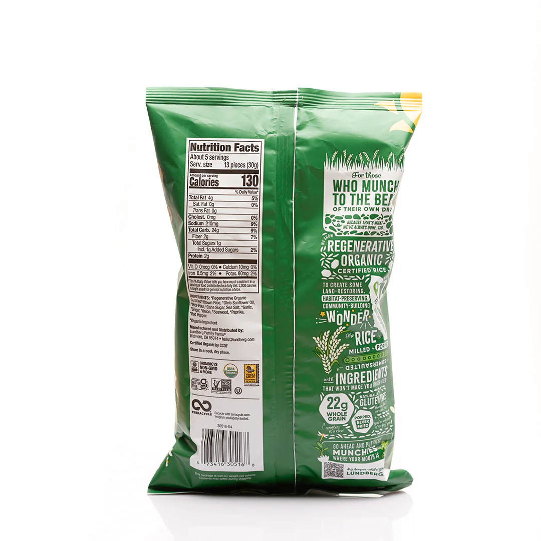 Lundberg Ginger Seaweed Rice Cake Minis 142g - Image 2