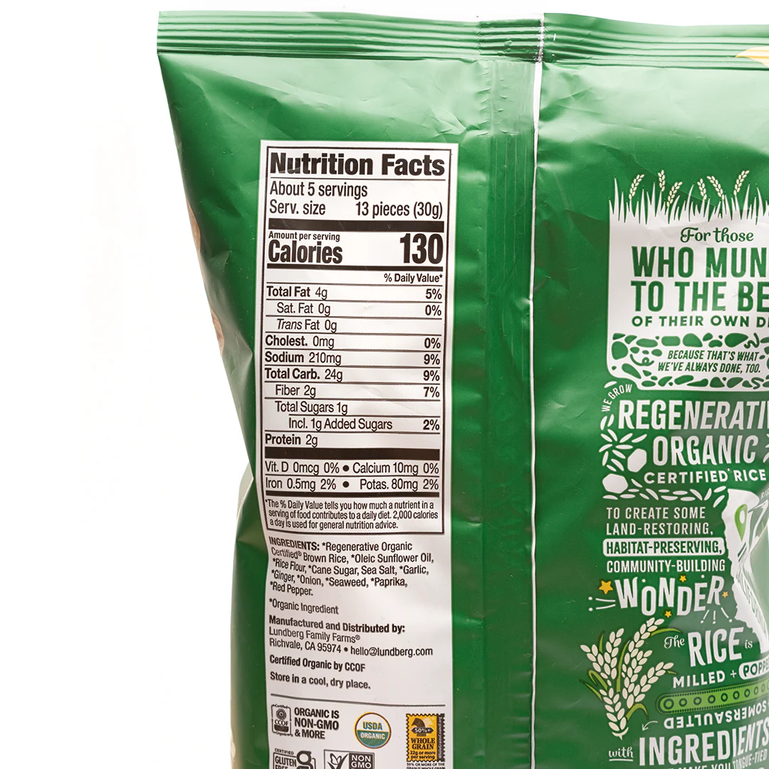 Lundberg Ginger Seaweed Rice Cake Minis 142g - Image 3