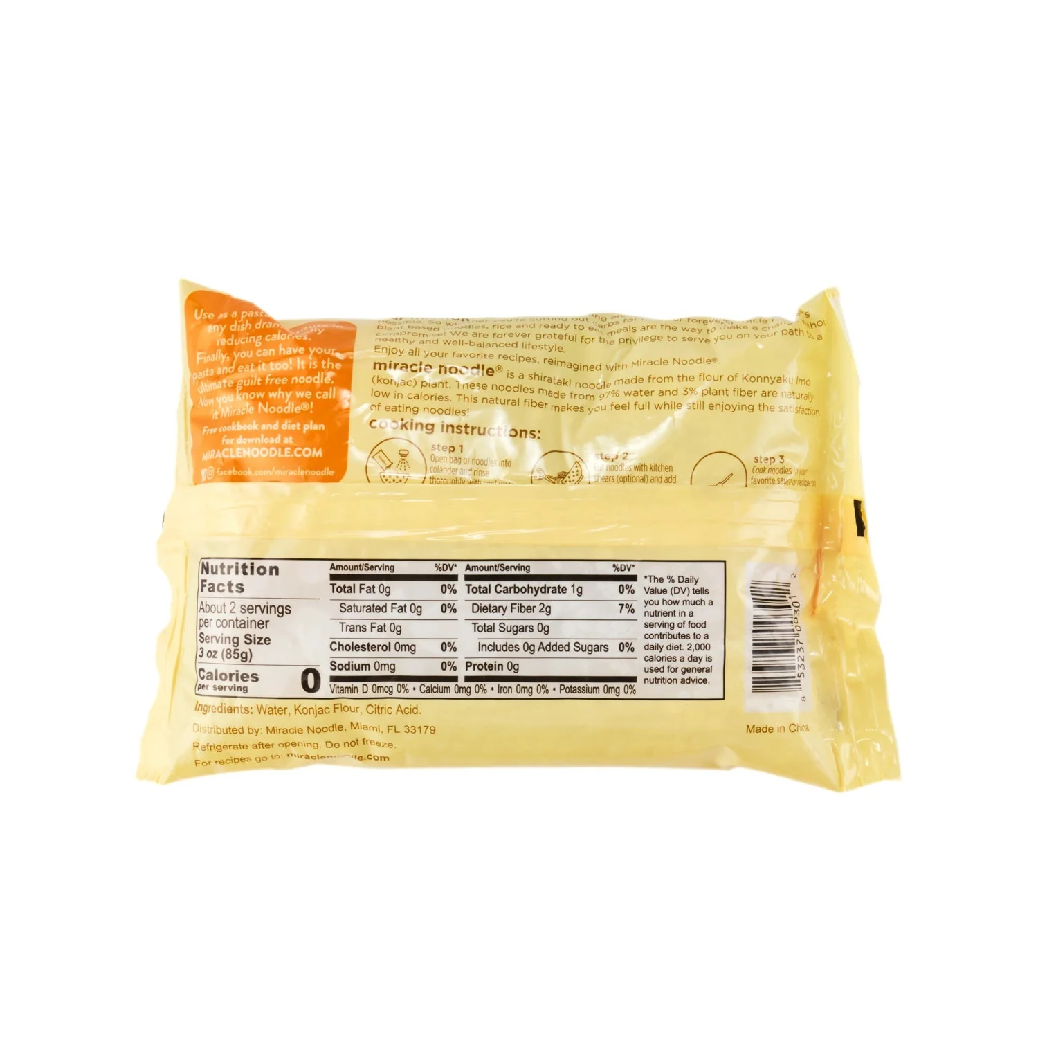 Miracle Noodle Fettucini Shirataki Pasta 200g - Image 2