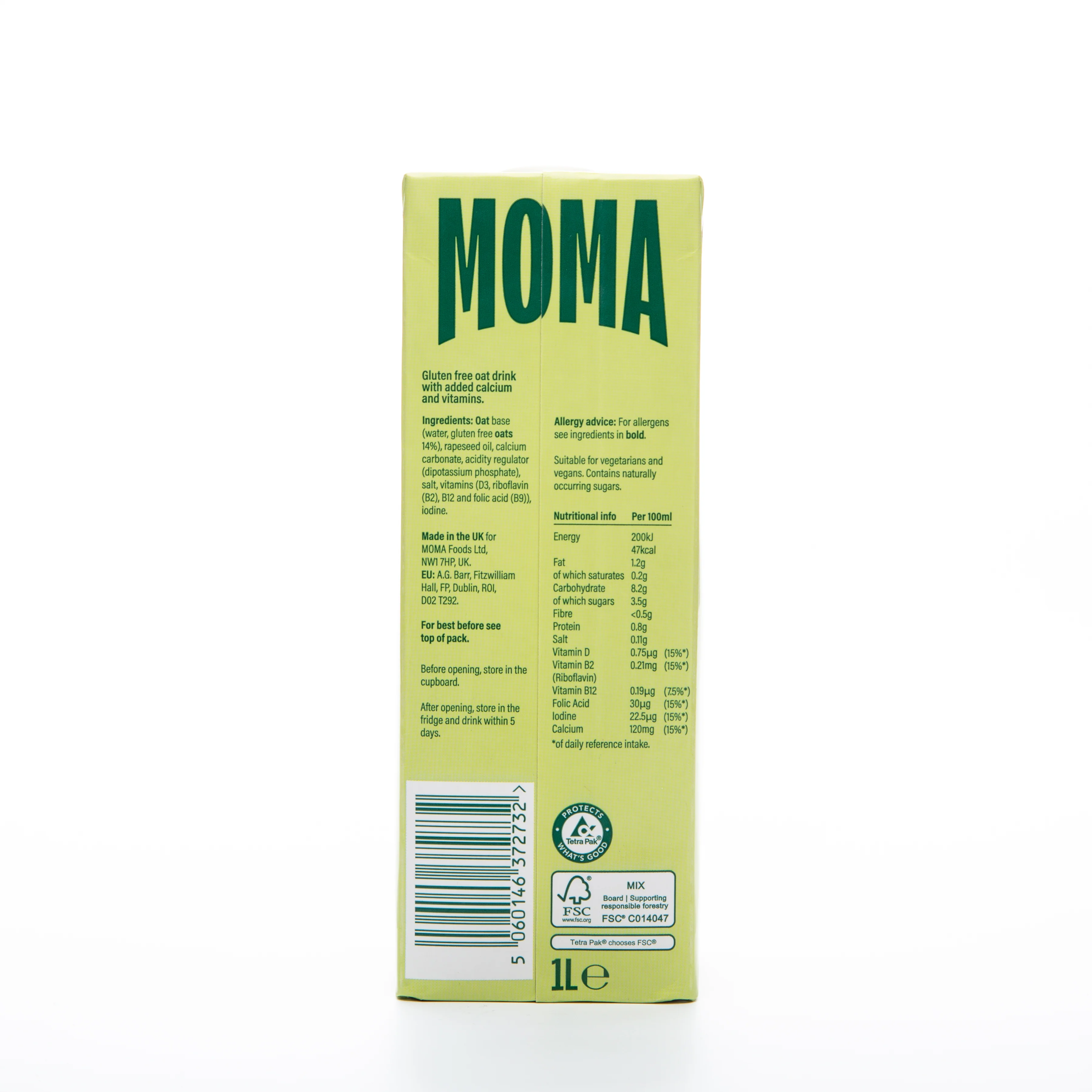 Moma Signature Oat Milk 1l - Image 3