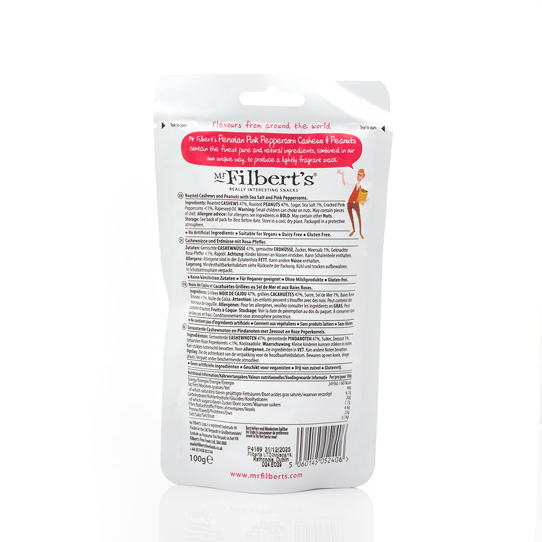 Mr. Filberts Peruvian Pink Cashews and Peanuts 100g - Image 2