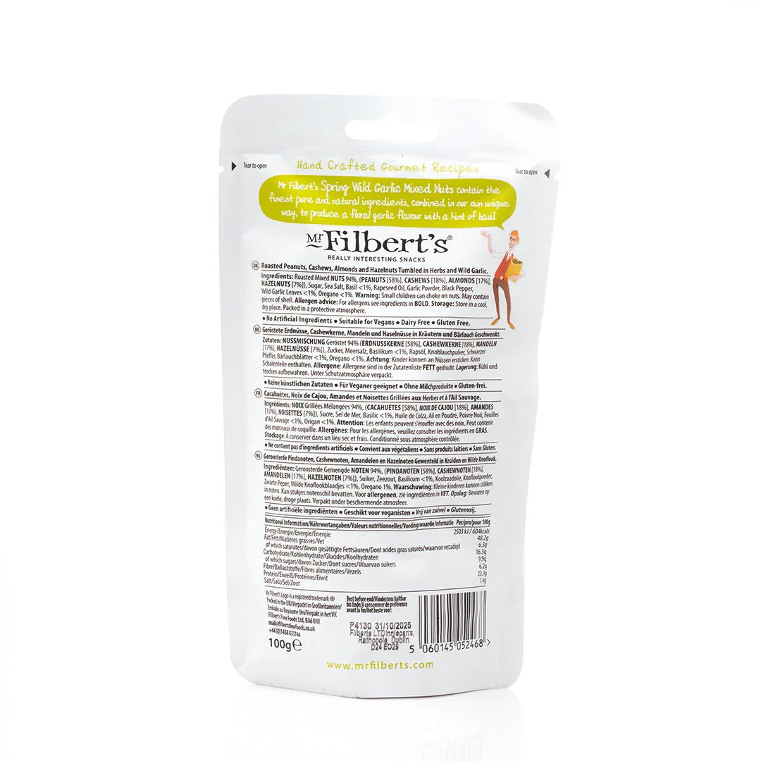 Mr. Filberts Wild Garlic Mixed Nuts 100g - Image 2