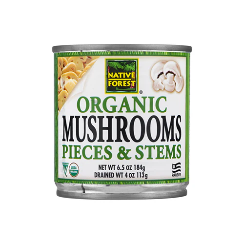 Native Forest Organic White Mushrooms Pieces & Stems 113g
