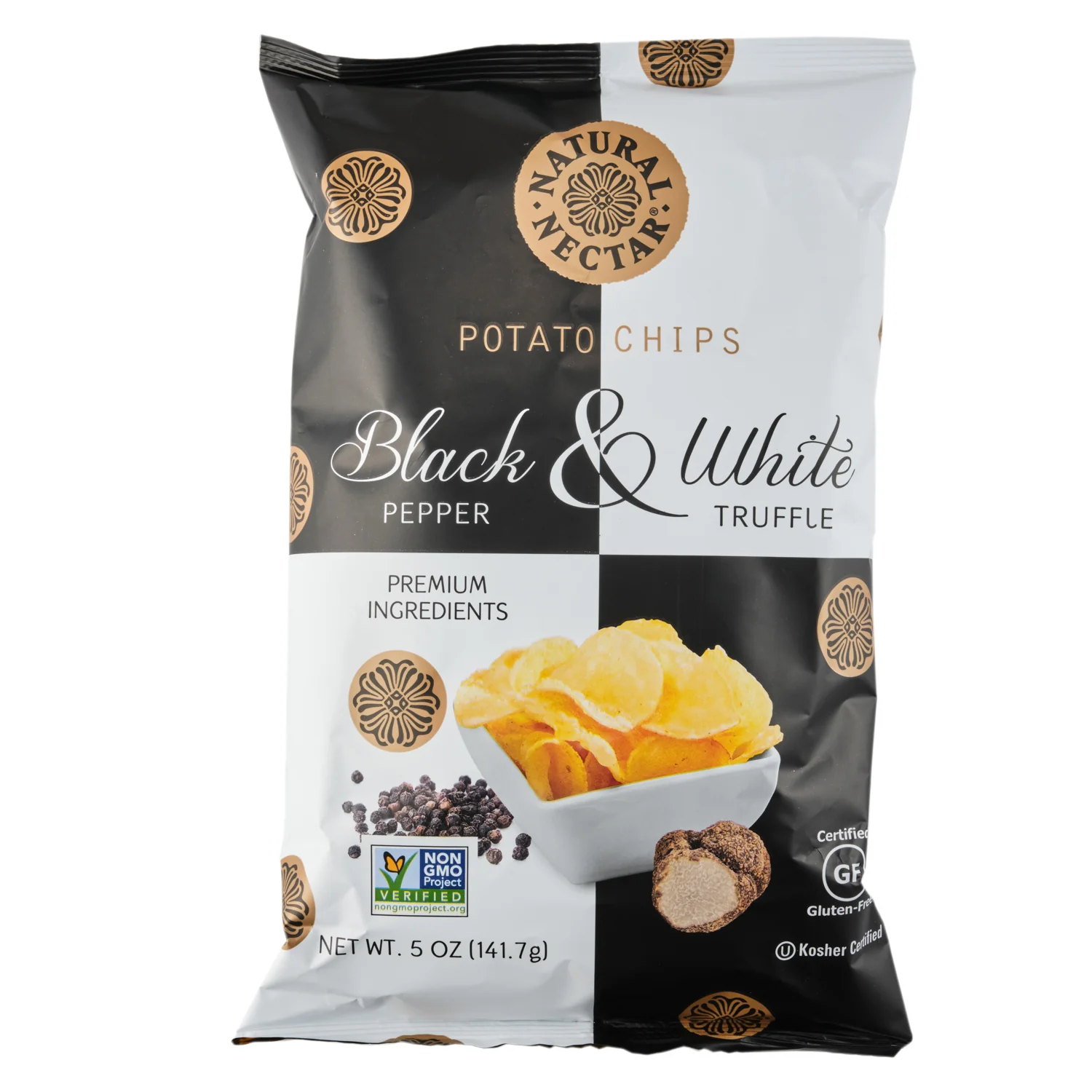 Natural Nectar Potato Chips Black Pepper & White Truffle 142g