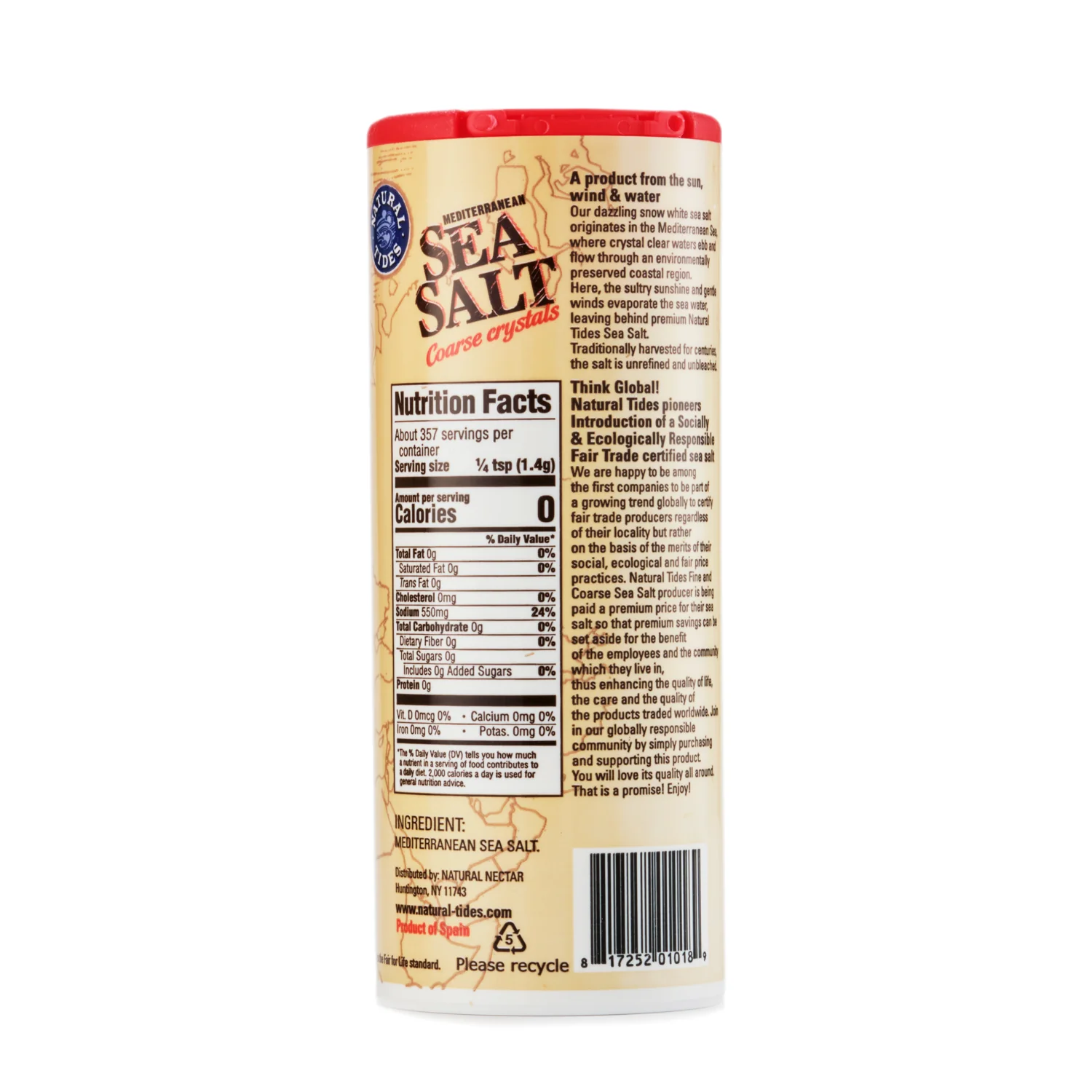 Natural Tides Mediterranean Sea Salt Coarse 500g - Image 2