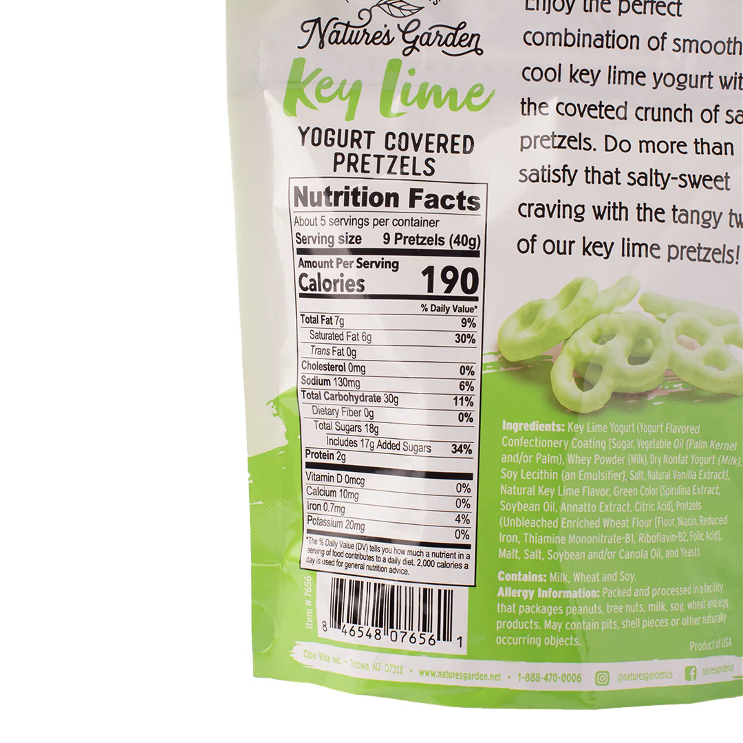 Nature's Garden Key Lime Covered Pretzels 198g - Image 2