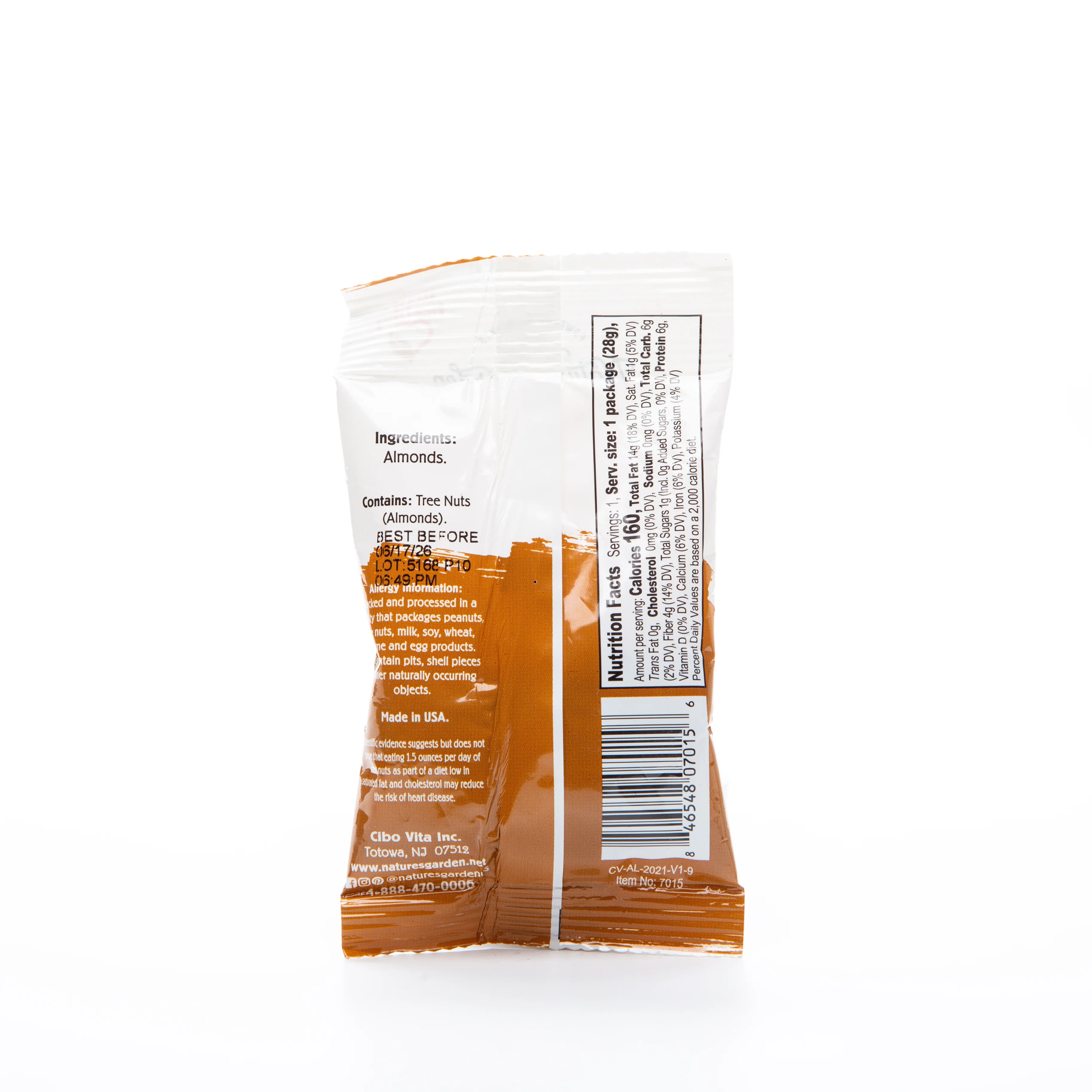Nature's Garden Raw Almonds 28g - Image 2