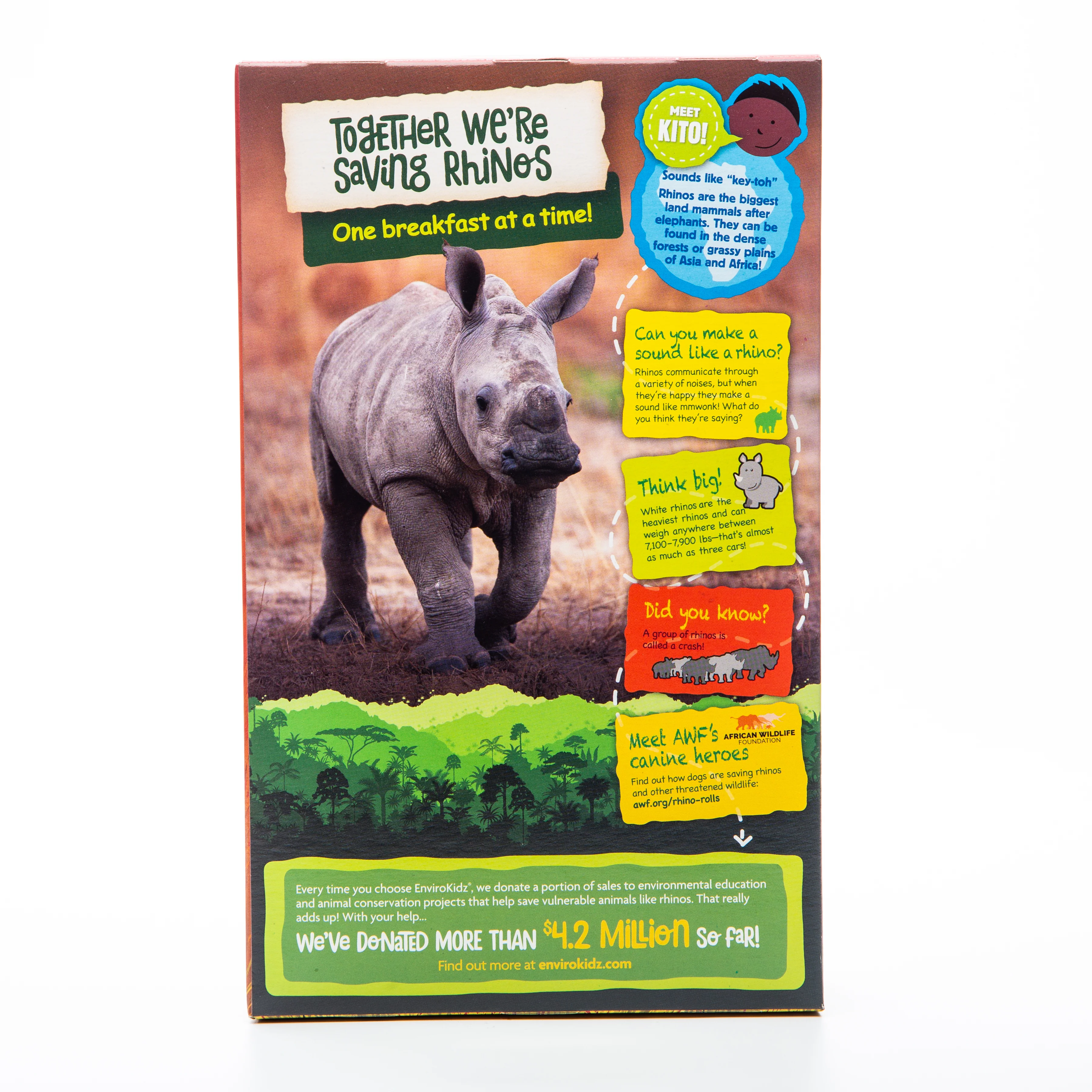 Nature's Path Envirokidz Organic Cinnamon Bun Rhino Rolls Cereal 269g - Image 2