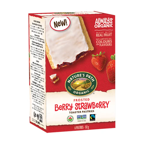 Nature's Path Frosted Berry Strawberry Toaster Pastries 312g