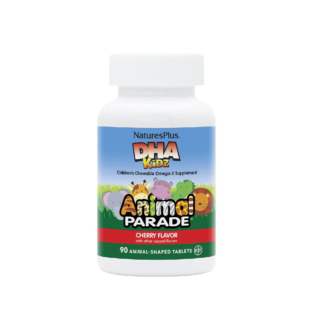 Nature's Plus Animal Parade DHA for Kids Cherry Flavor 90 Tablets