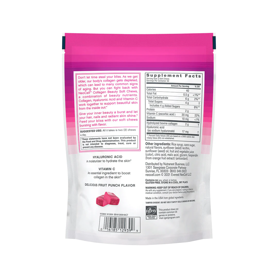 Neocell Collagen Beauty Soft Chews 60 Soft Chews - Image 2