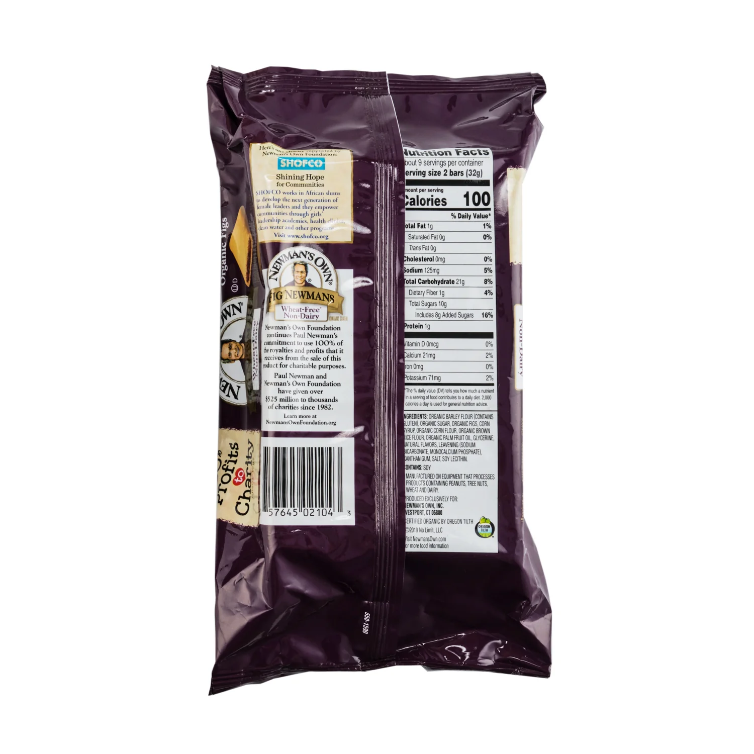 Newman's Own Fig Newmans Wheat-Free & Dairy-Free Fruit Filled Cookies 283g - Image 2