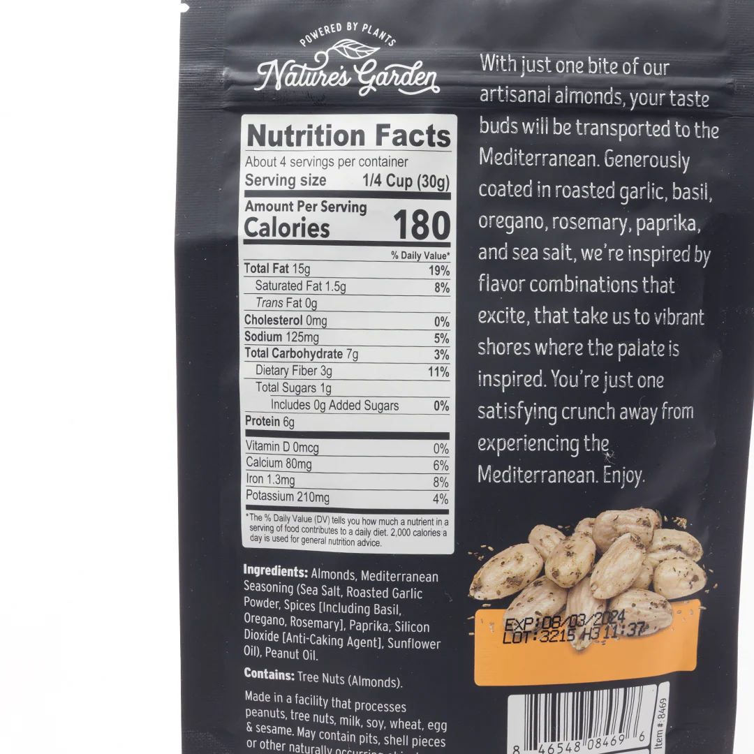 Nature's Garden Mediterranean Almonds 113g - Image 2