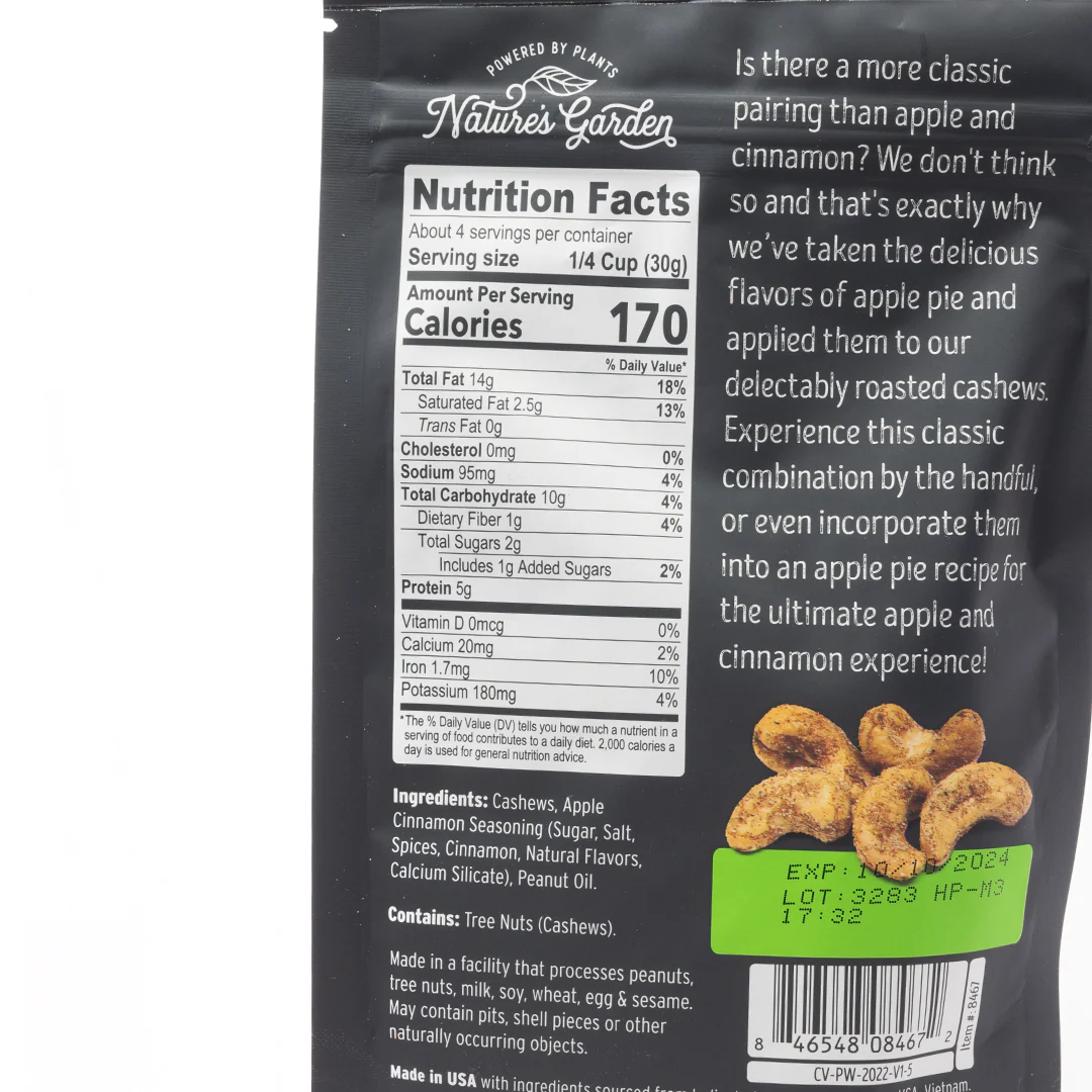 Nature's Garden Apple Cinnamon Cashews 113g - Image 2