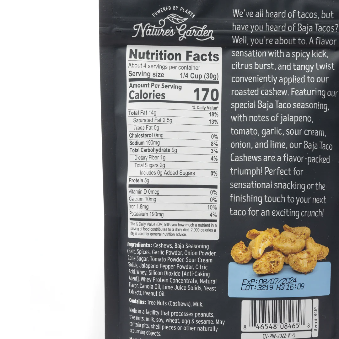 Nature's Garden Baja Taco Cashews 113g - Image 2