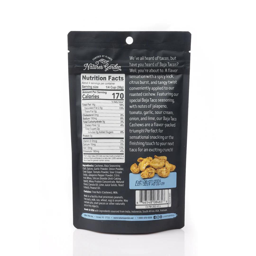Nature's Garden Baja Taco Cashews 113g - Image 3