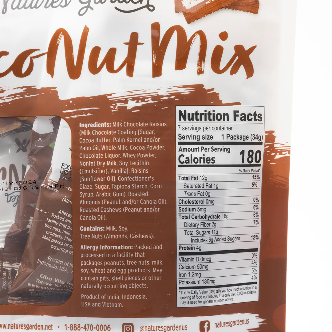Nature's Garden Choco Nut Mix 7 Bags (34g) - Image 2