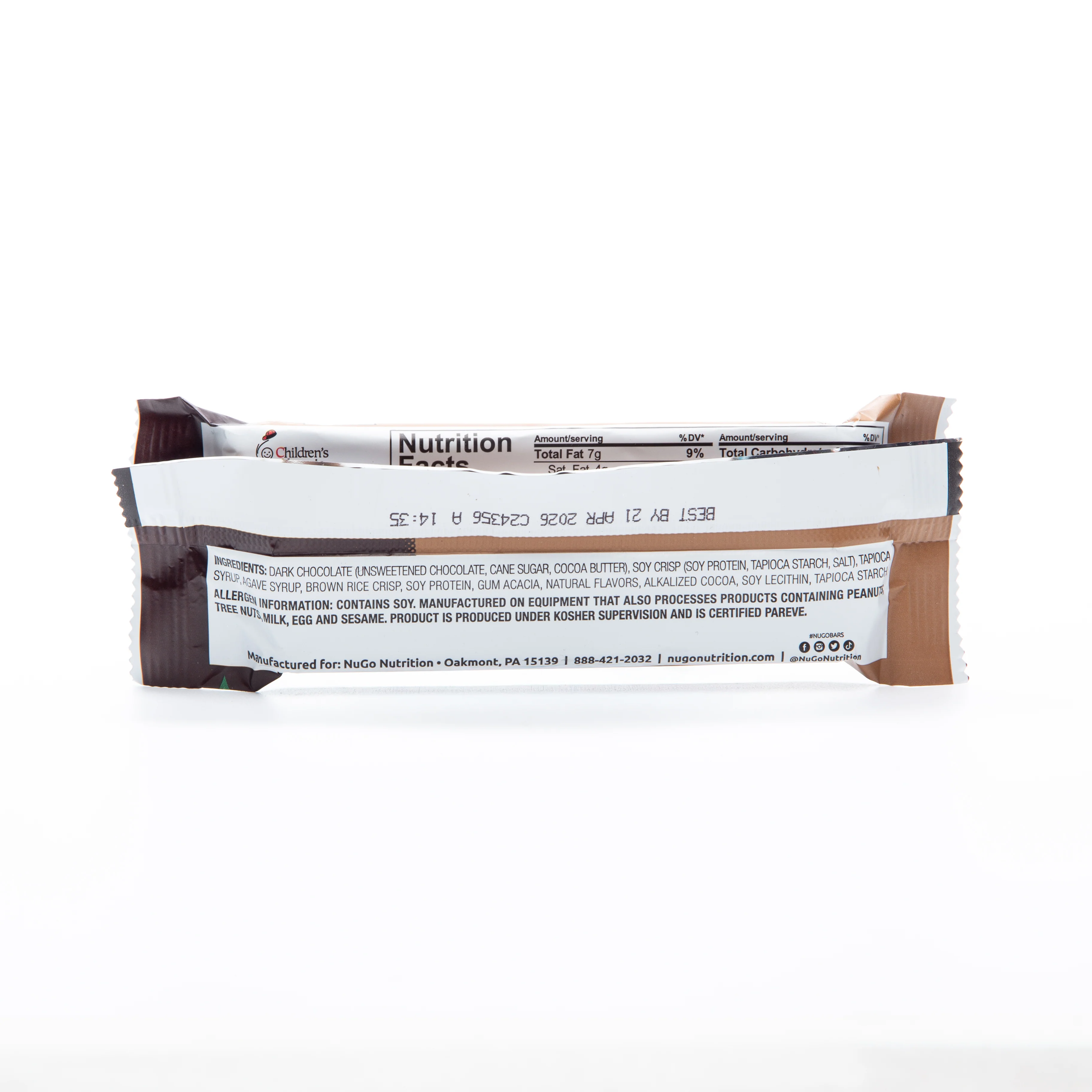Nugo Dark Mocha Chocolate Protein Bar 50g - Image 2