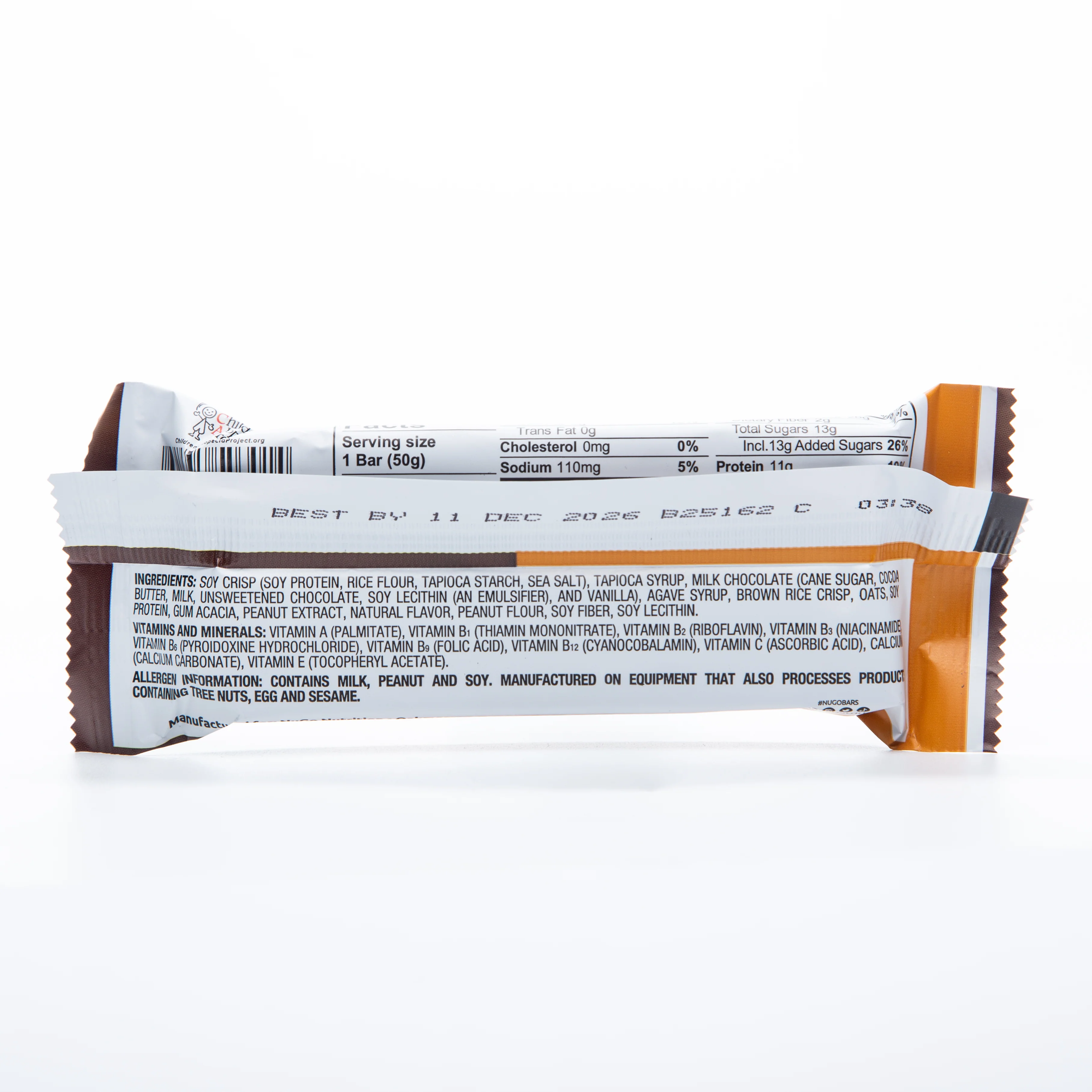 Nugo Original Peanut Butter Chocolate Bar 50g - Image 2