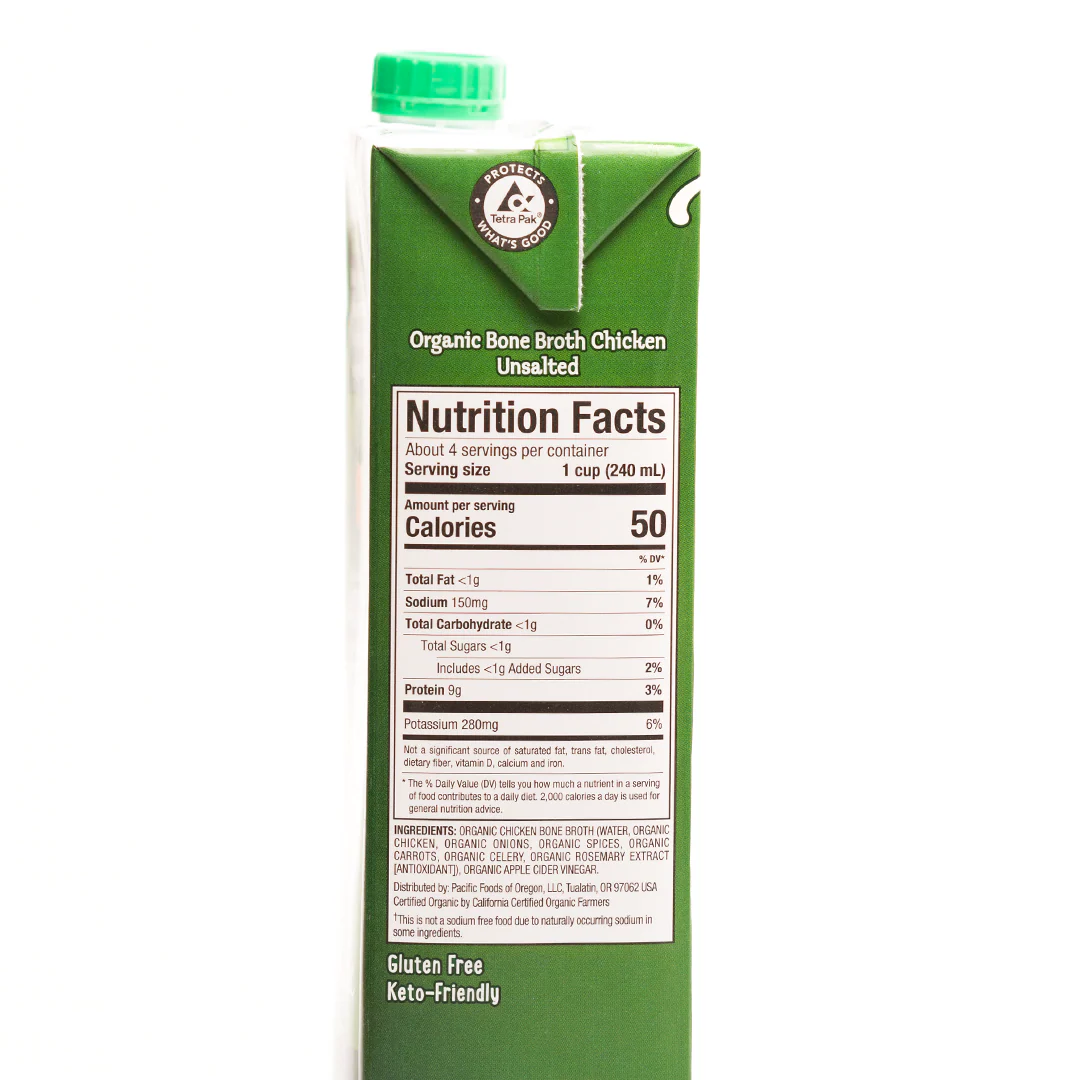 Pacific Foods Organic Bone Broth Chicken Unsalted 946mL - Image 4