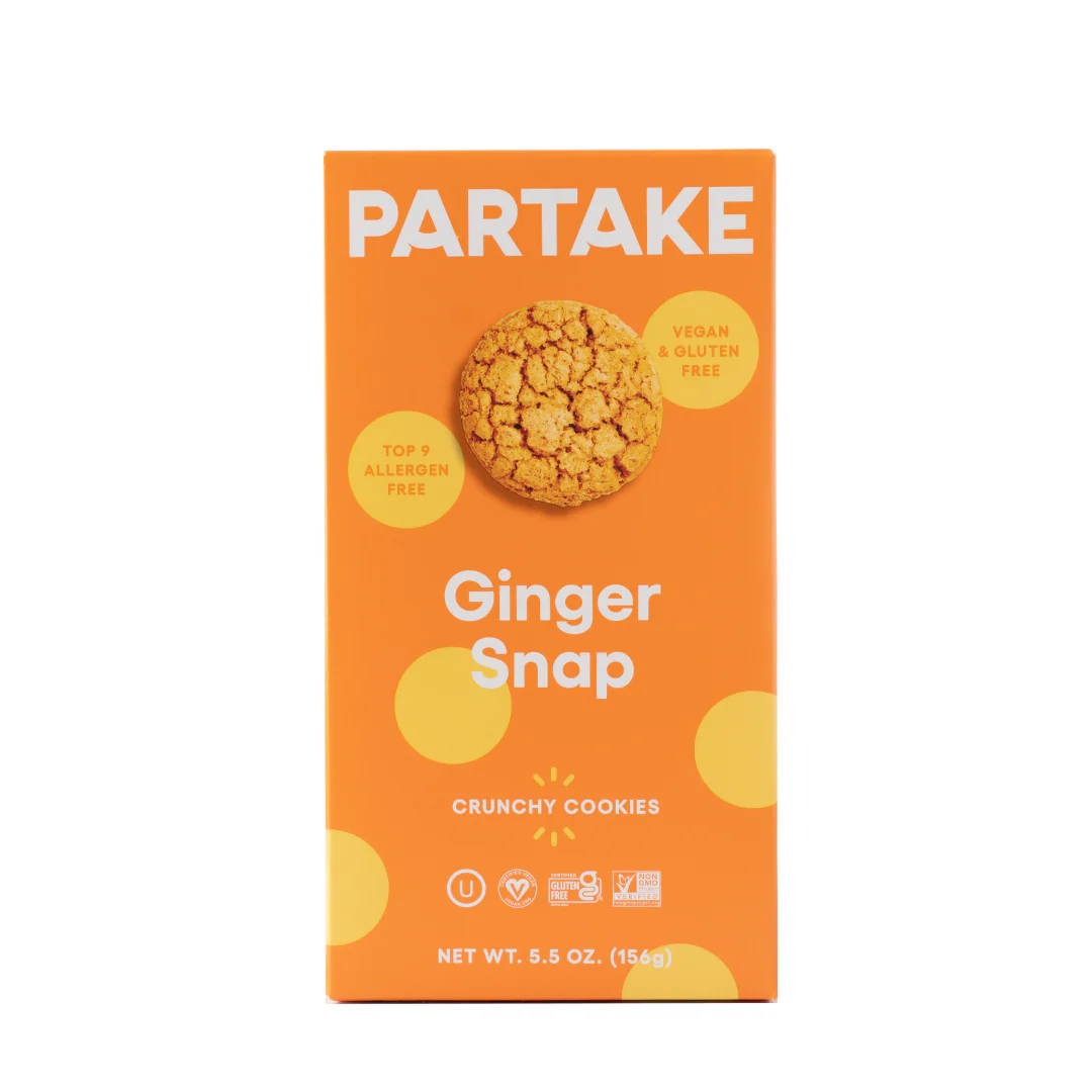 Partake Ginger Snap Crunchy Cookies 156g