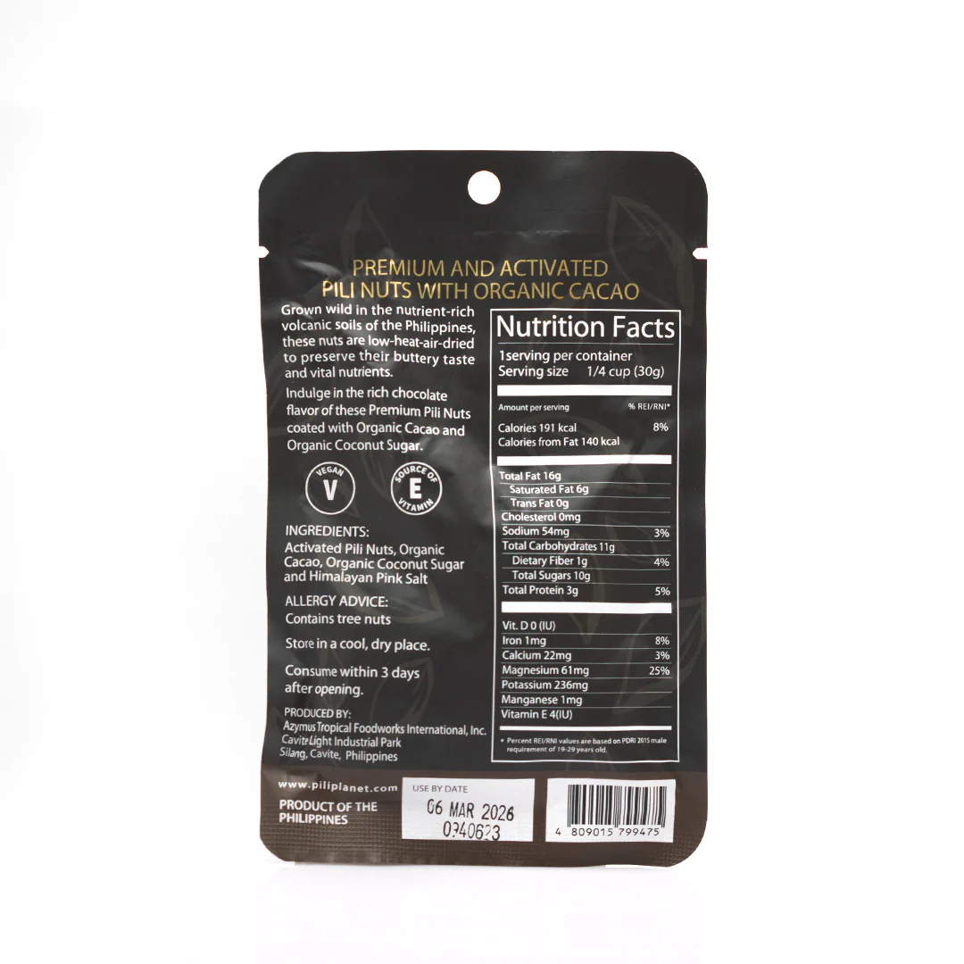 Pili Planet Premium Pili Nuts Cacao 30g - Image 2