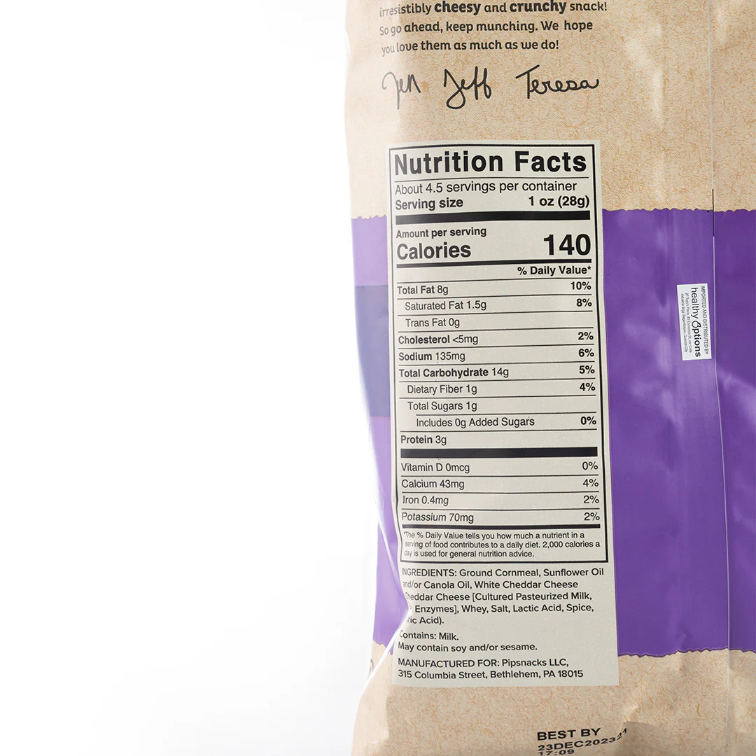 Pipcorn Cheese Balls White Cheddar 128g - Image 3