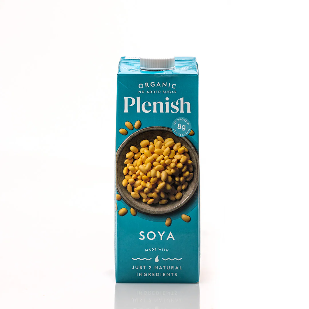 Plenish Organic Unsweetened Soya Milk 1L