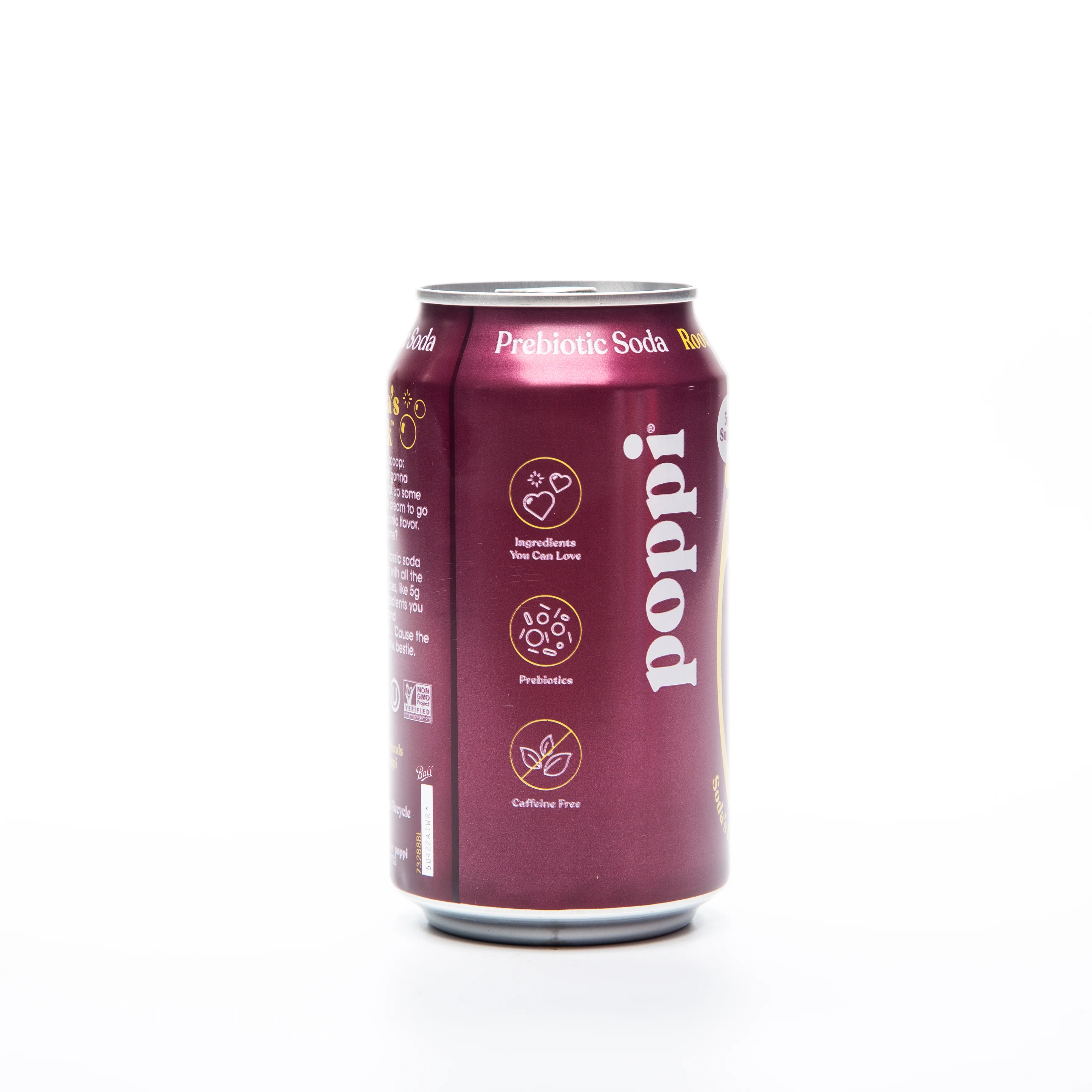 Poppi Root Beer Prebiotic Soda 355ml - Image 2