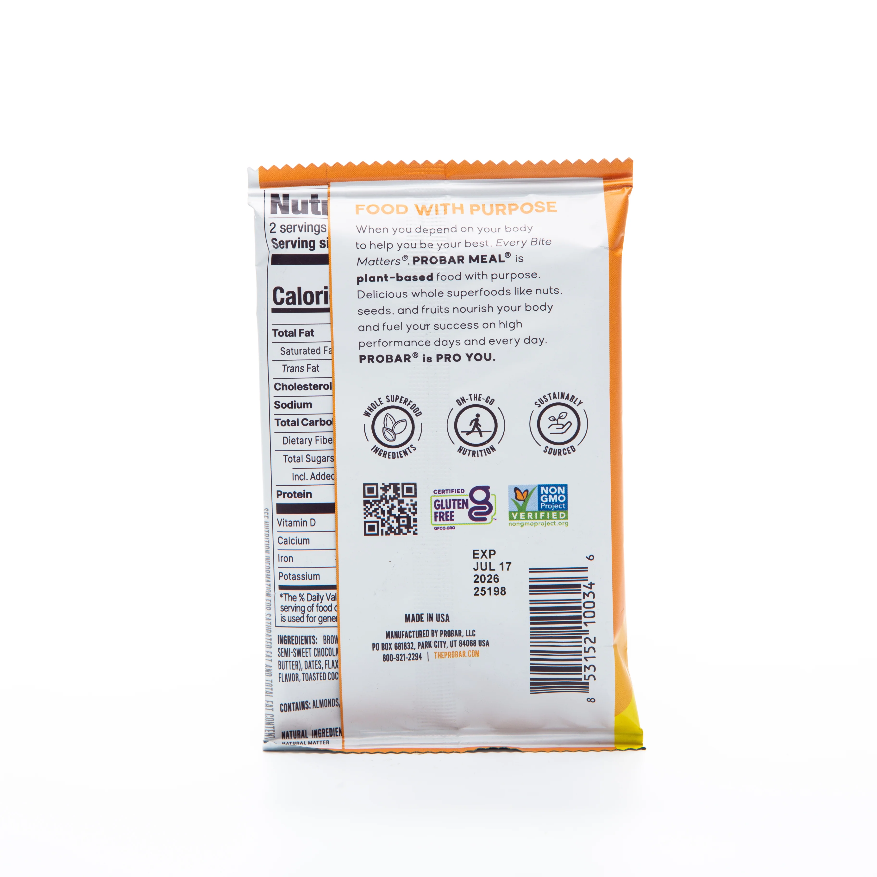 Pro Bar Chocolate Coconut Meal 85g - Image 2