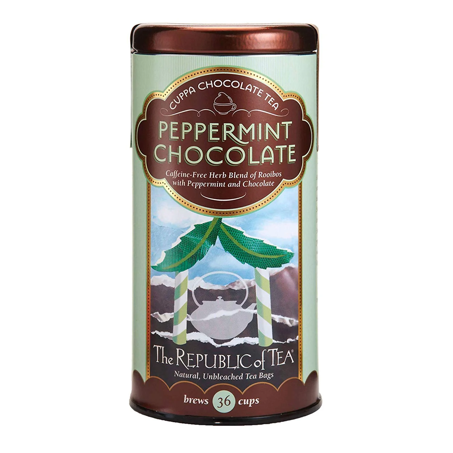Republic Of Tea Peppermint Cuppa Chocolate 36 Tea Bags