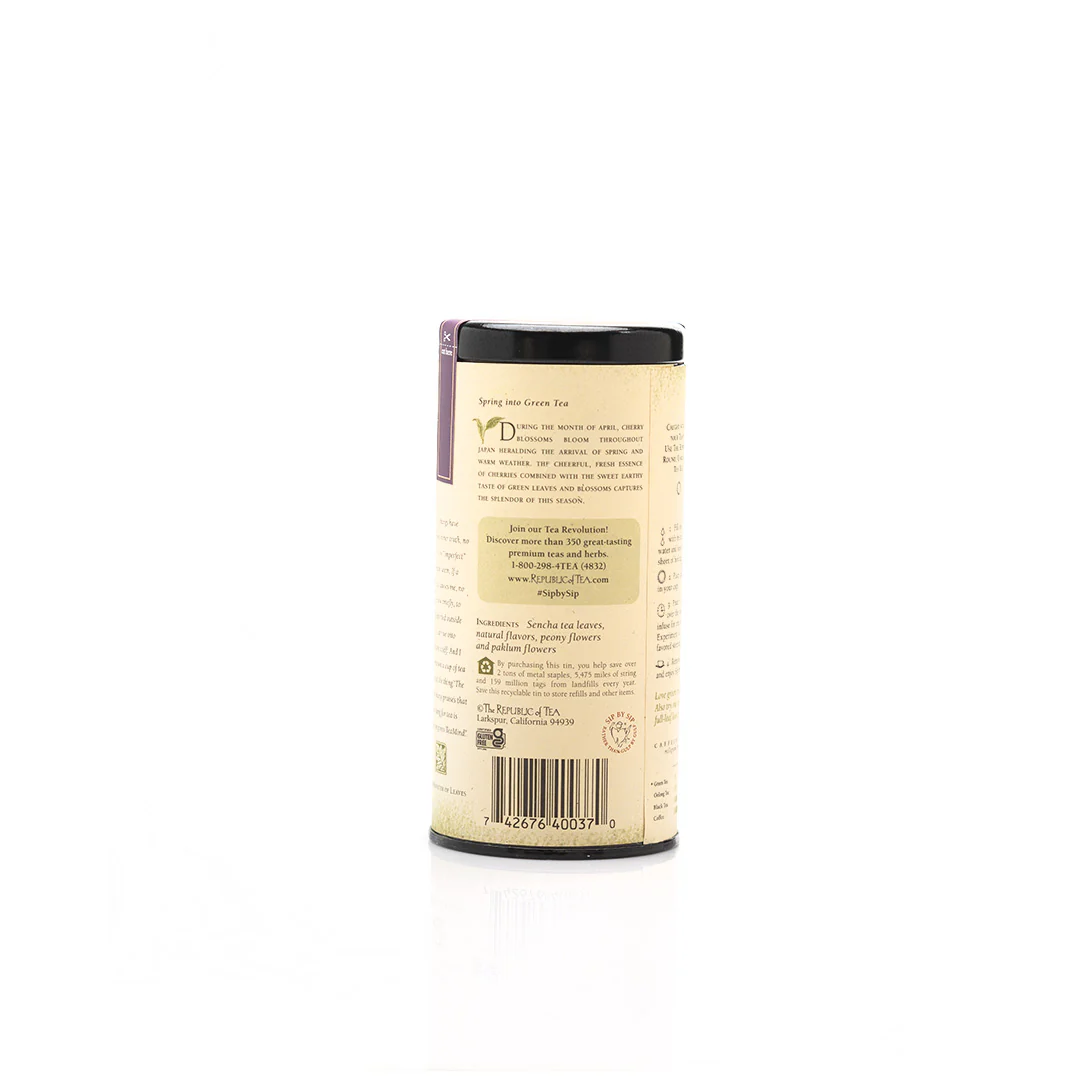Republic of Tea Spring Cherry Green Tea 50 tea bags - Image 3