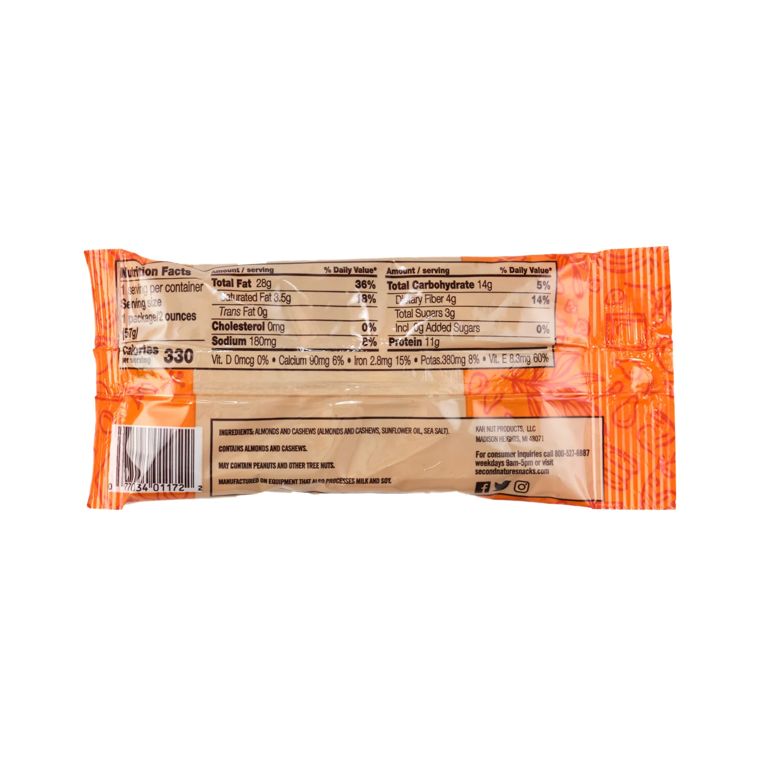 Second Nature Premium Duet Nut Mix 57g - Image 2