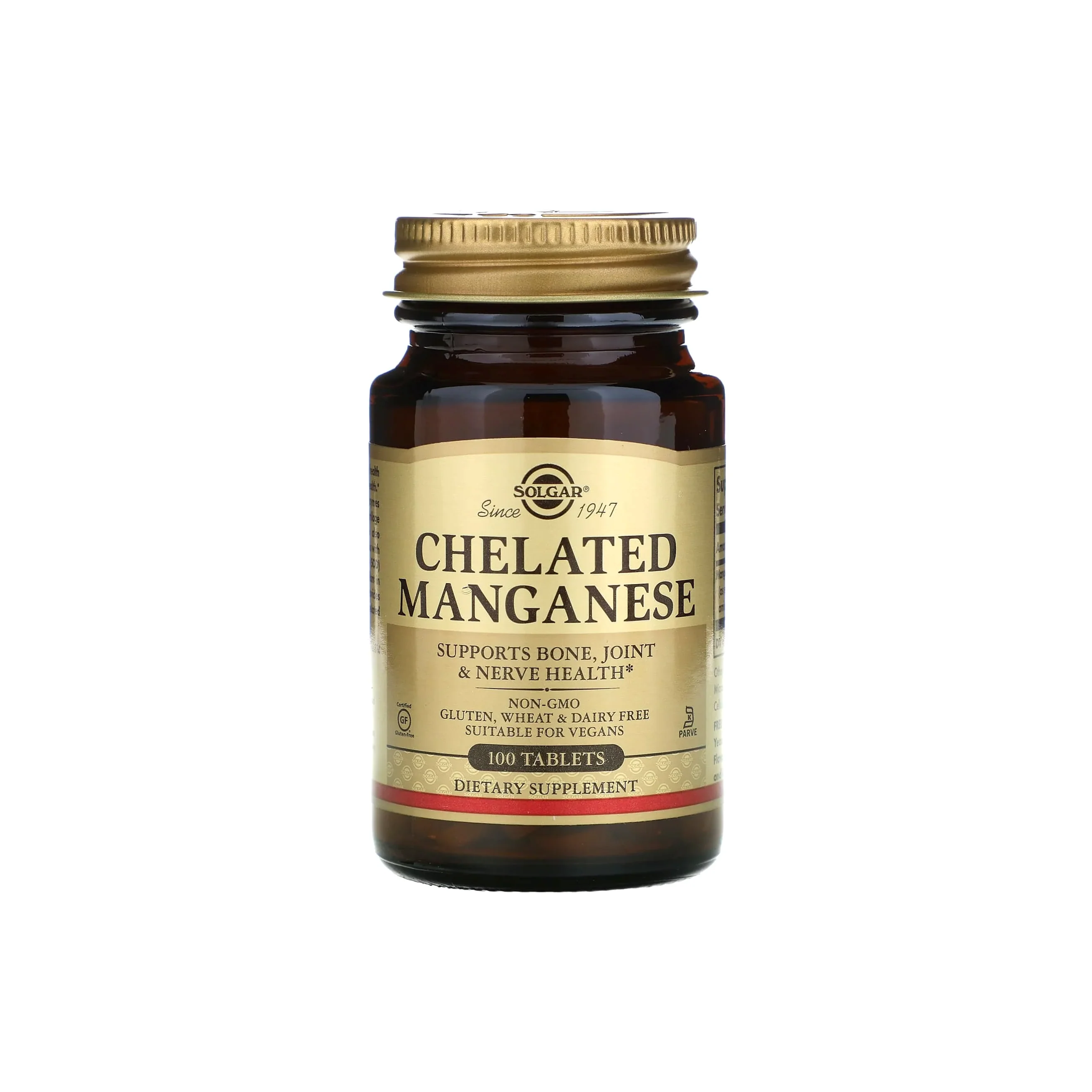 Solgar Chelated Manganese 8mg 100 Tablets