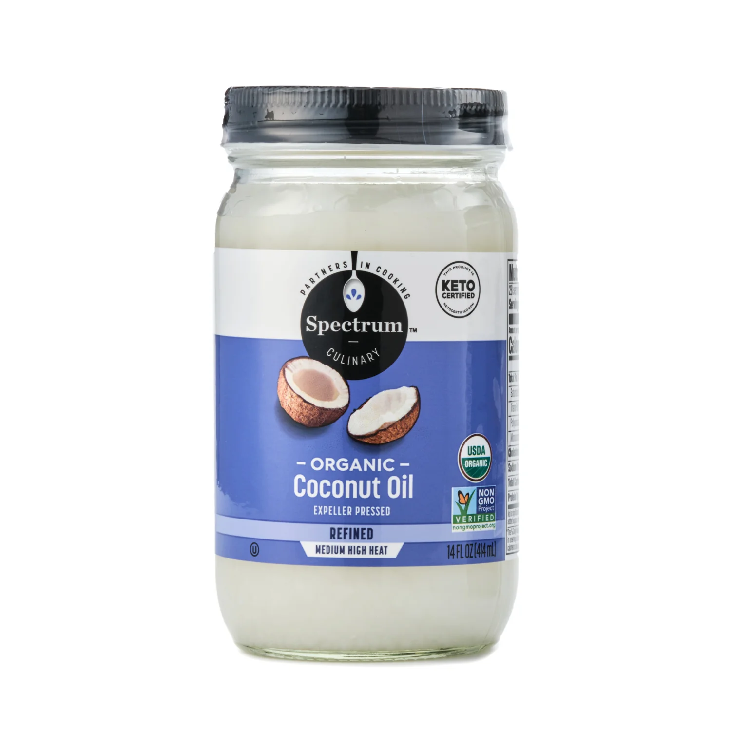 Spectrum Organic Coconut Oil Refined 414mL