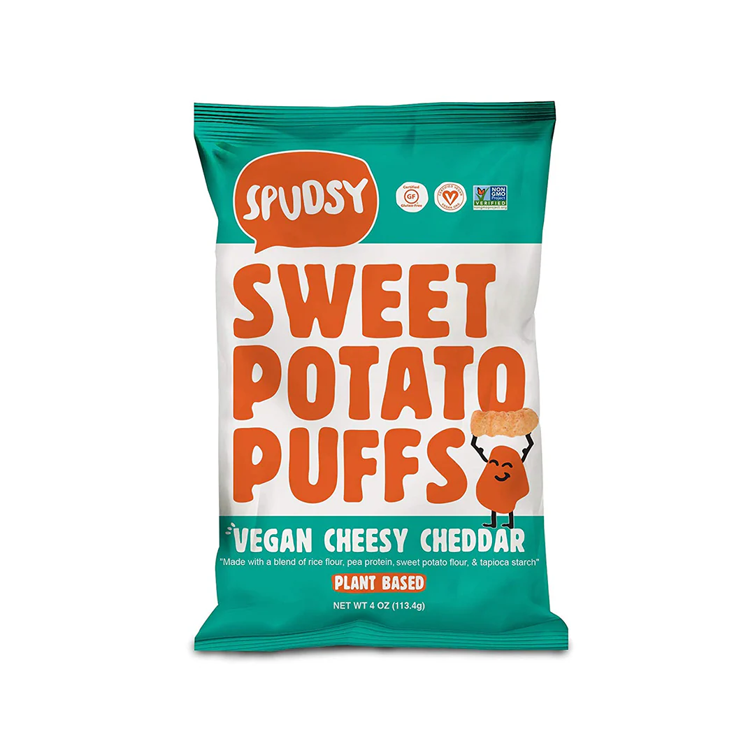 Spudsy Sweet Potato Puffs Vegan Cheesy Cheddar 113.4g