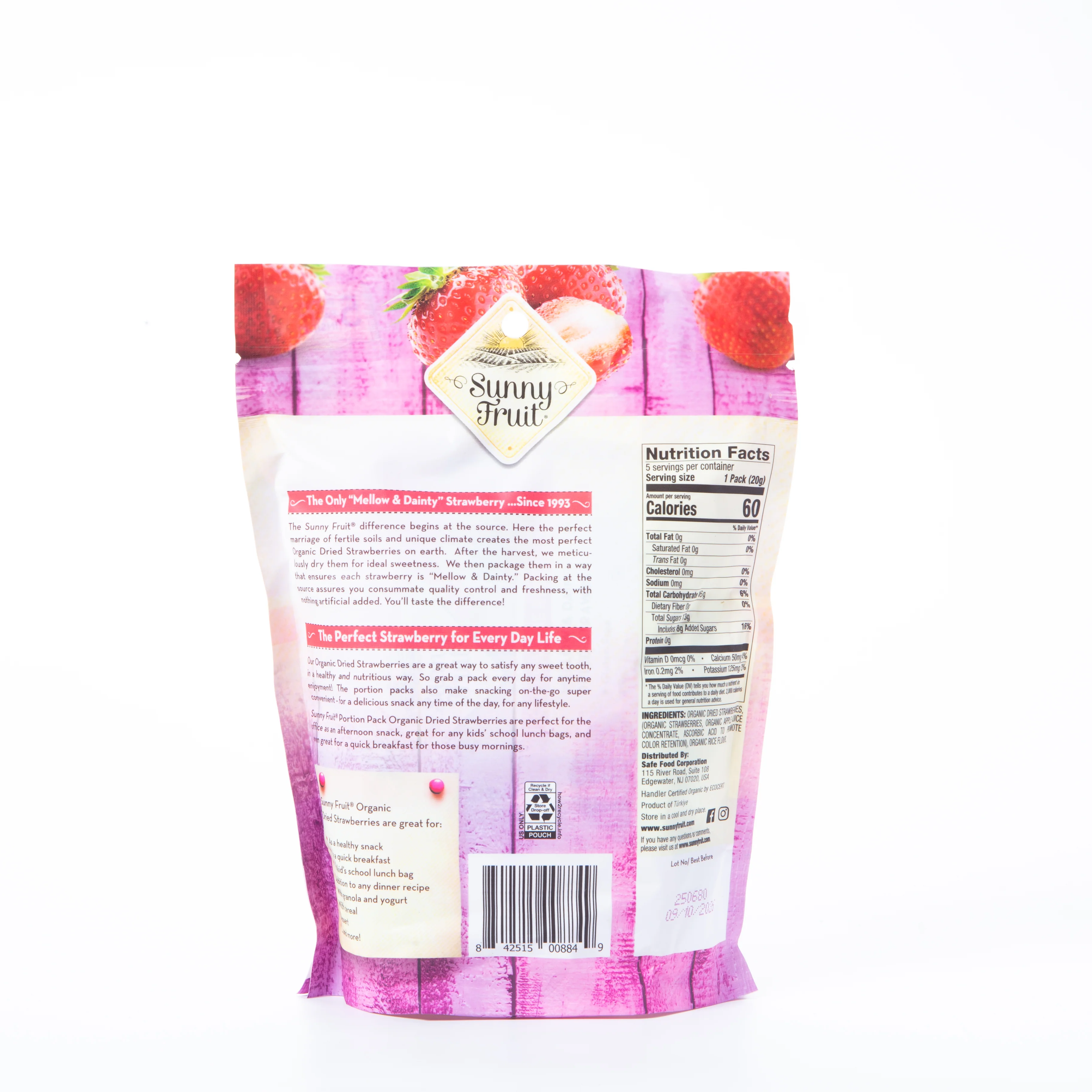 Sunny Fruit Organic Strawberries 250g - Image 2