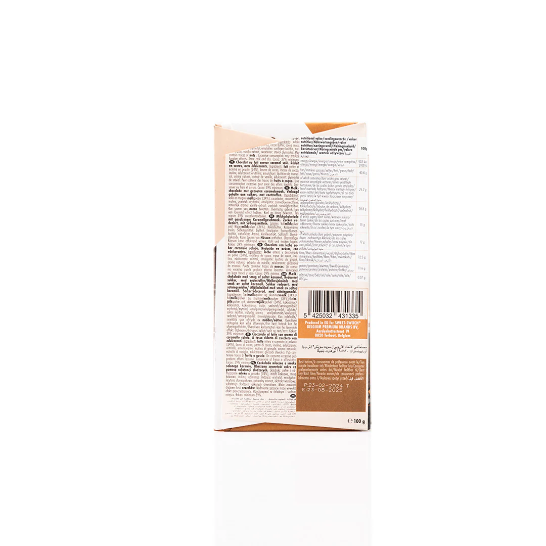 Sweet Switch Milk Chocolate and Salted Caramel Bar 100g - Image 2