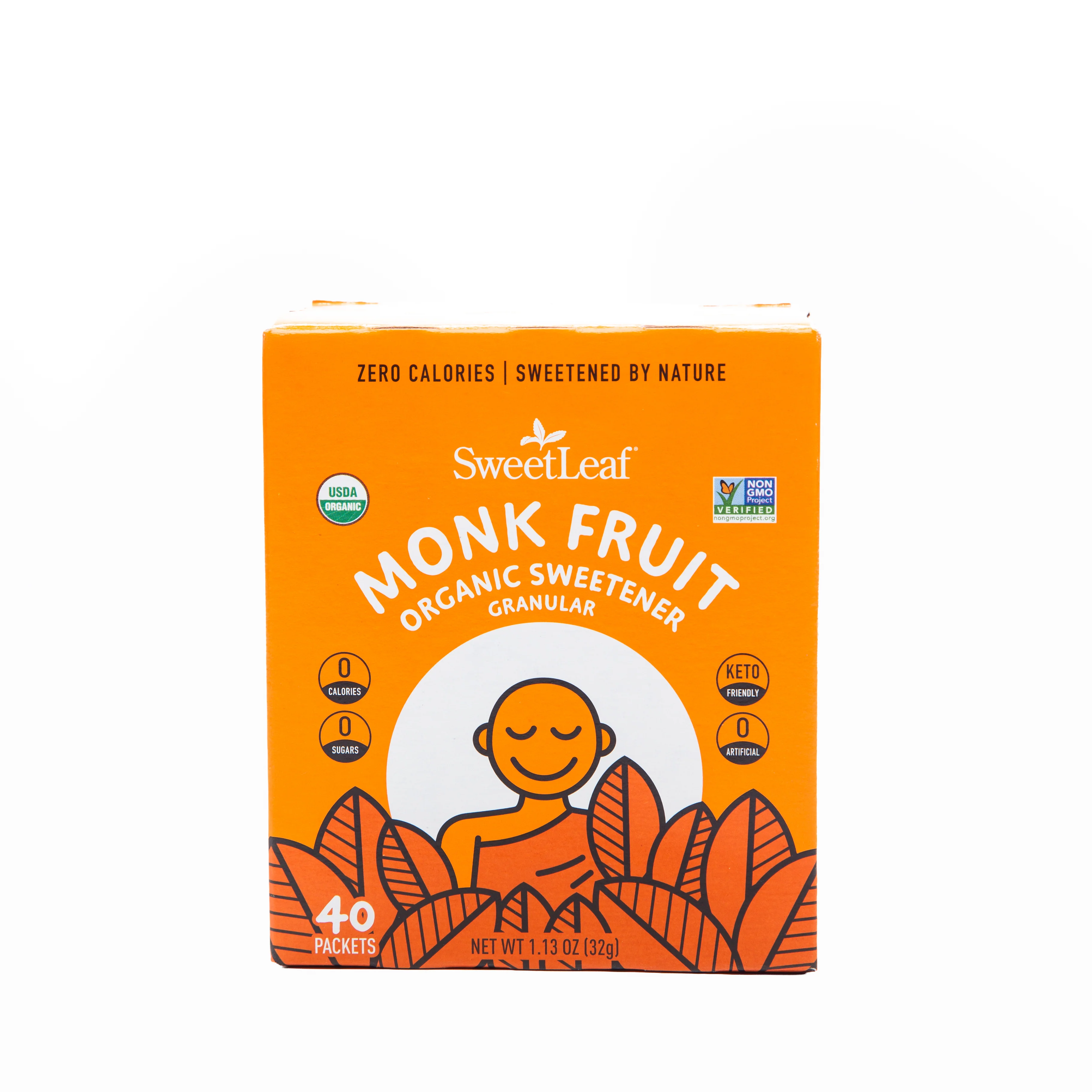 Sweetleaf Organic Monkfruit Granular Sweetener 40 Packs 32g