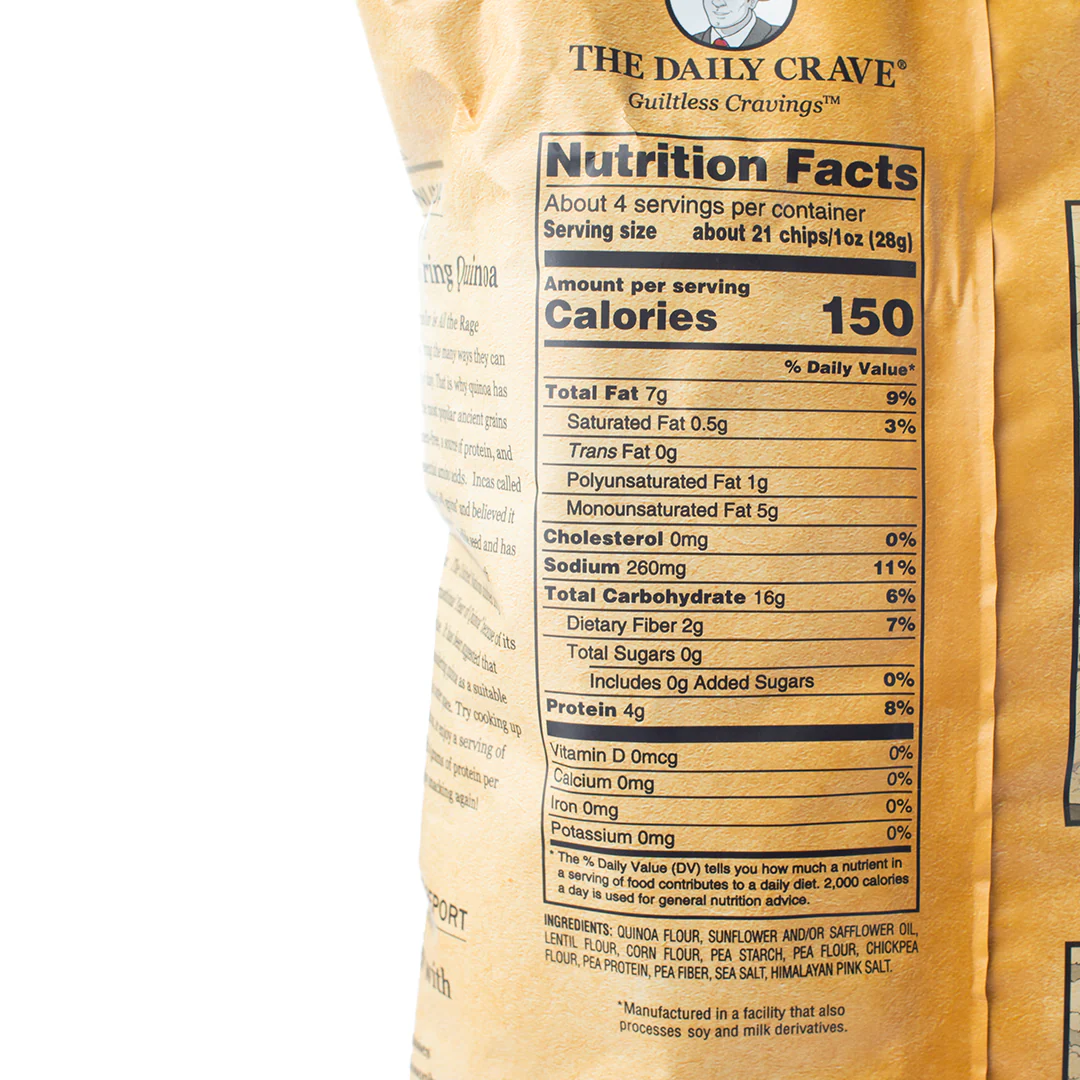 The Daily Crave Quinoa Chips Himalayan Pink Salt 120g - Image 2