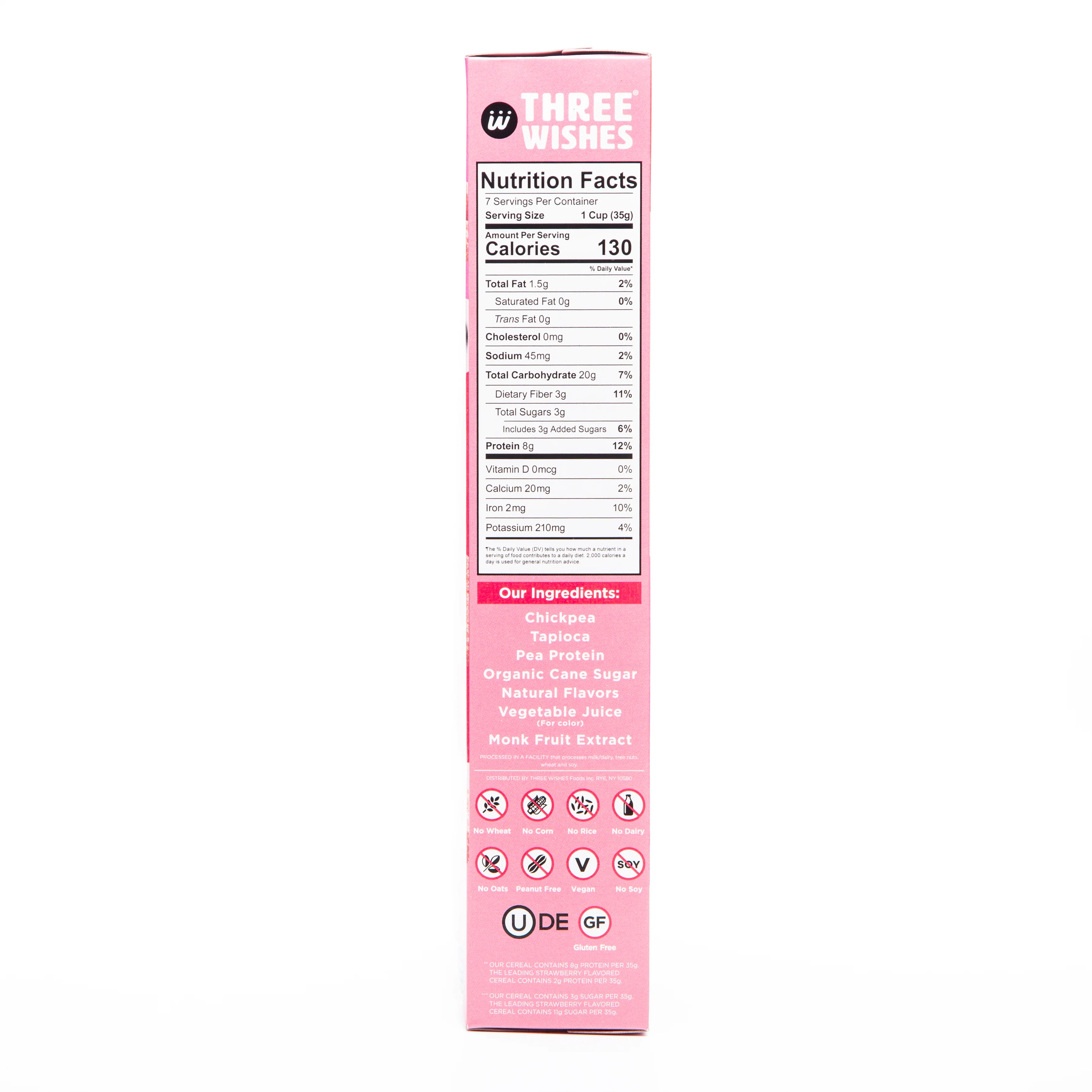 Three Wishes Strawberry Grain-Free Protein Cereal 245g - Image 4