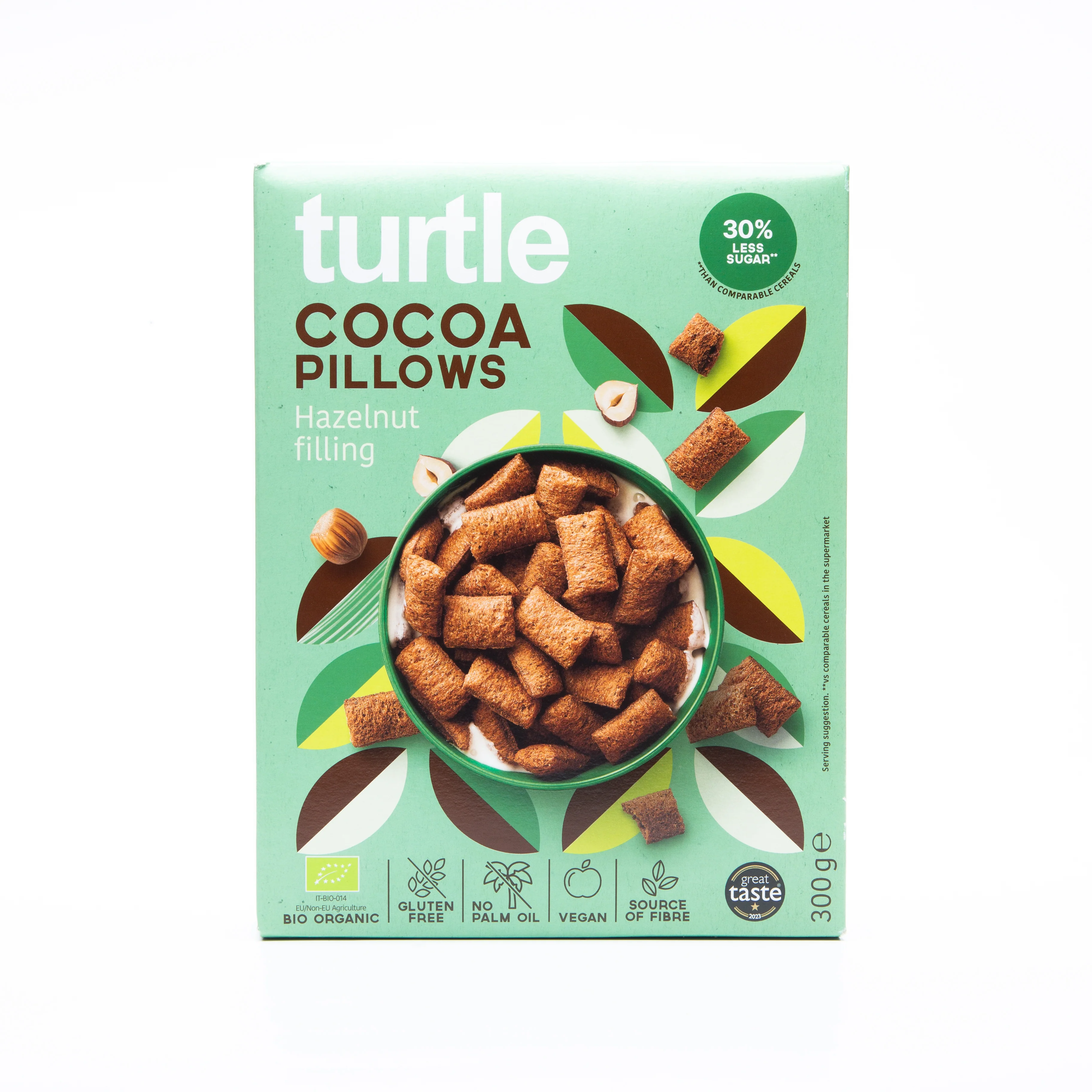 Turtle Cocoa Pillows with Hazelnut Filling Cereals 300g