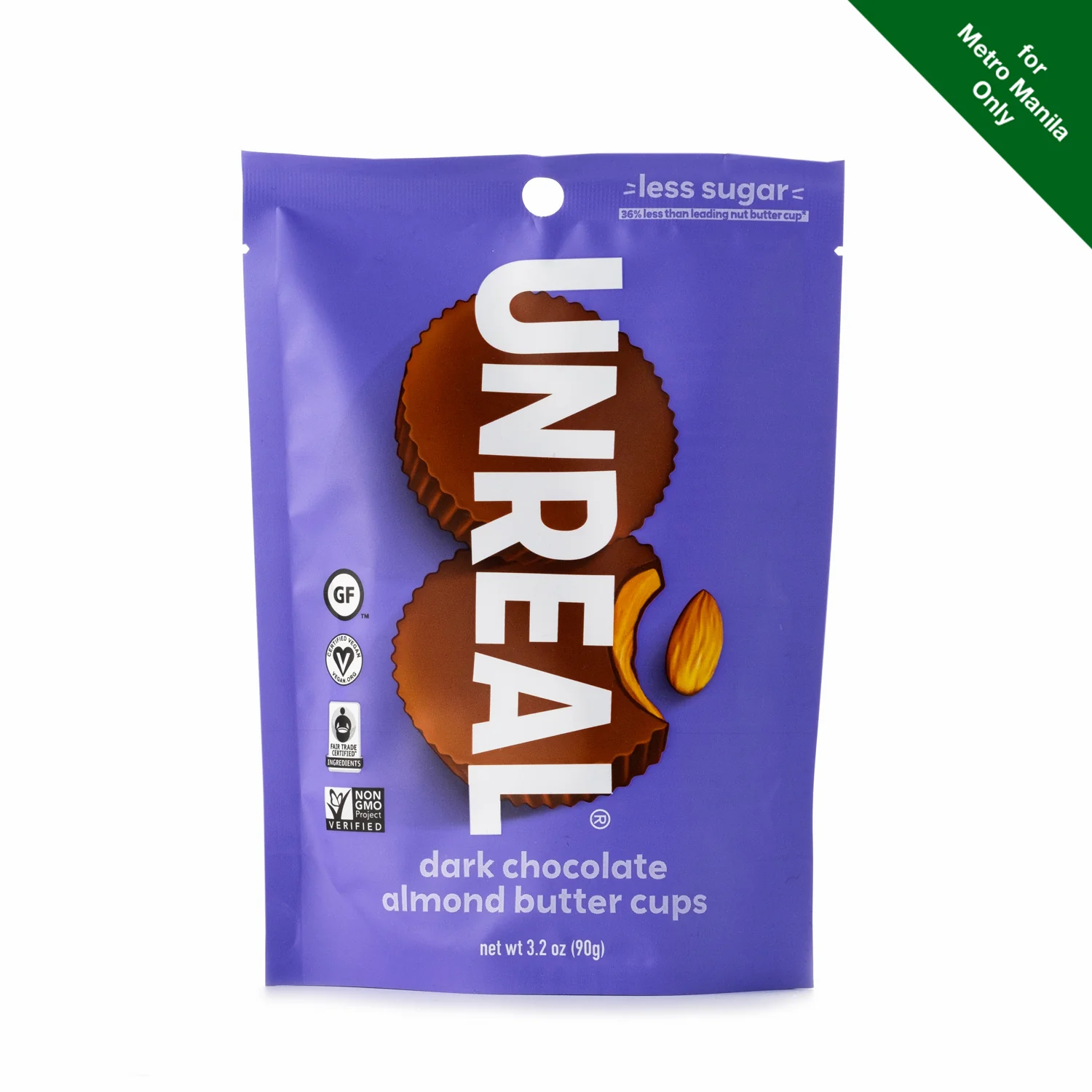 Unreal Dark Chocolate Almond Butter Cups 91g