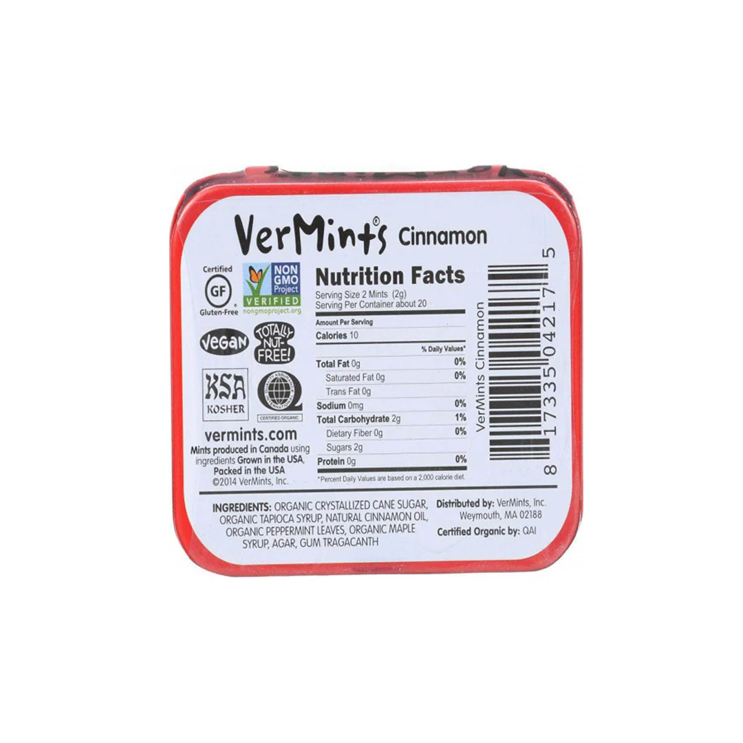 Vermints Organic Mints Cinnamon 40g - Image 2