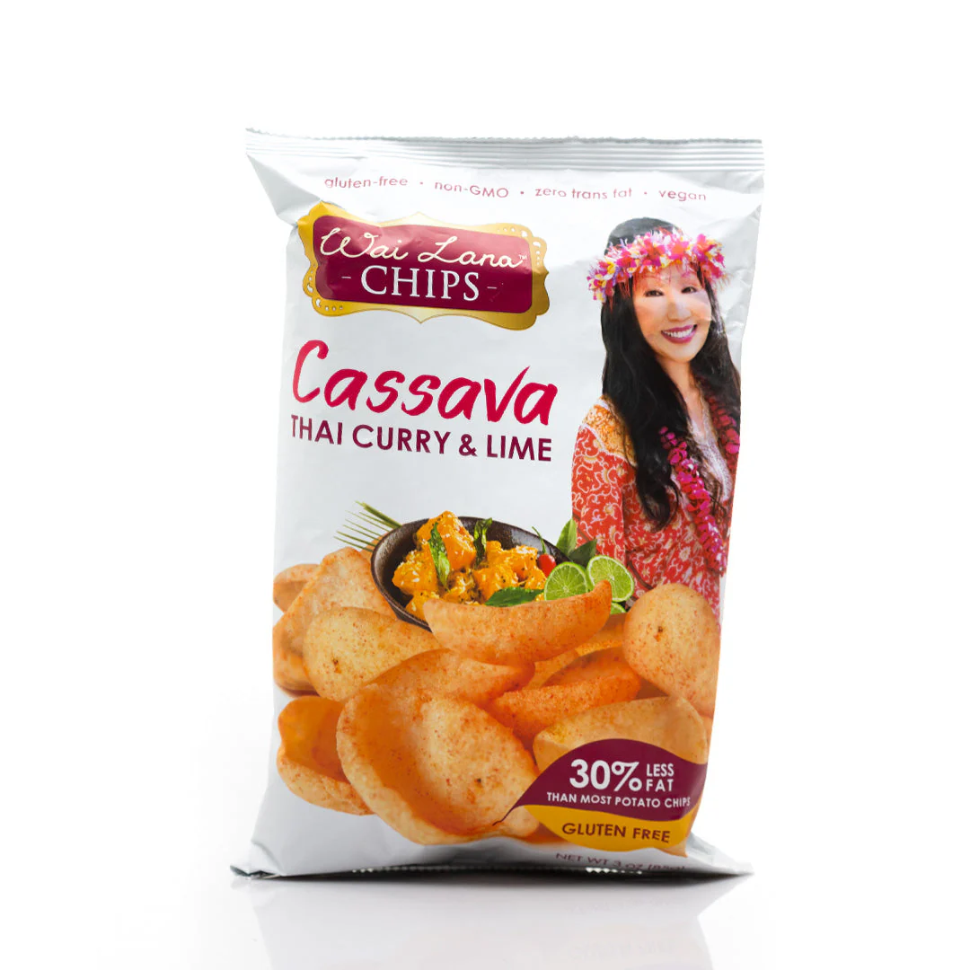 Wai Lana Cassava Chips Thai Curry and Lime 85g