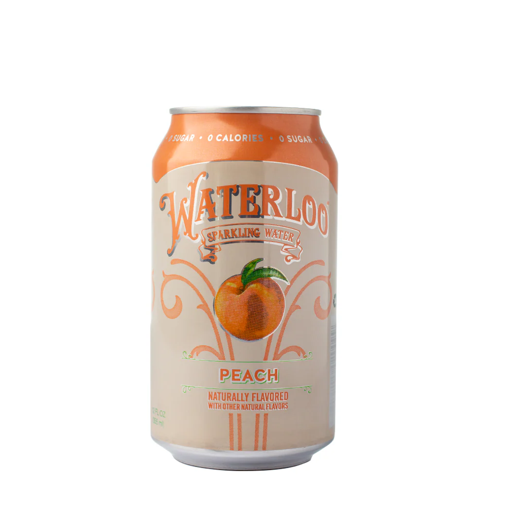 Waterloo Peach Sparkling Water 355ml