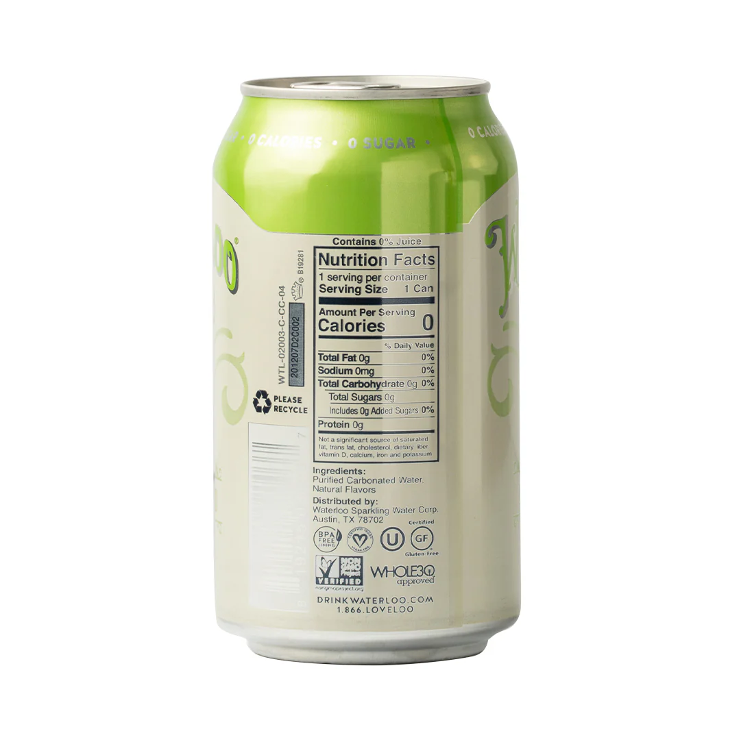 Waterloo Sparkling Water Lime 355mL - Image 2